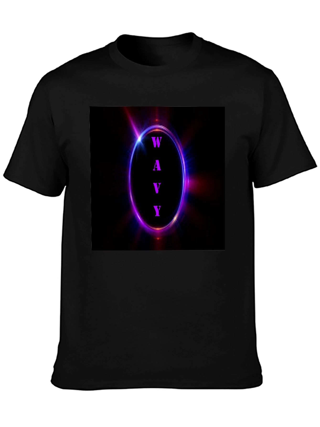 Wavy Graphic Tee - Neon Edge Style
