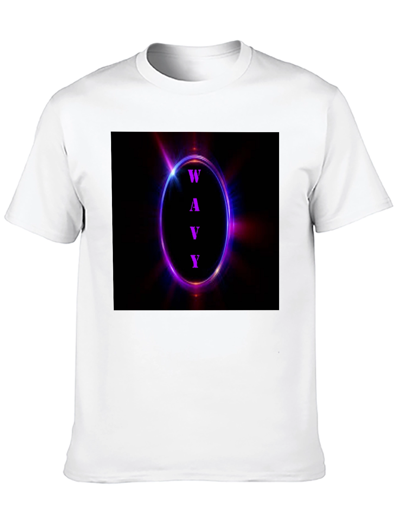 Wavy Graphic Tee - Neon Edge Style