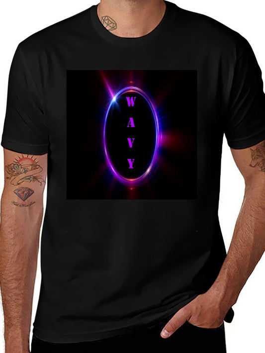Wavy Graphic Tee - Neon Edge Style