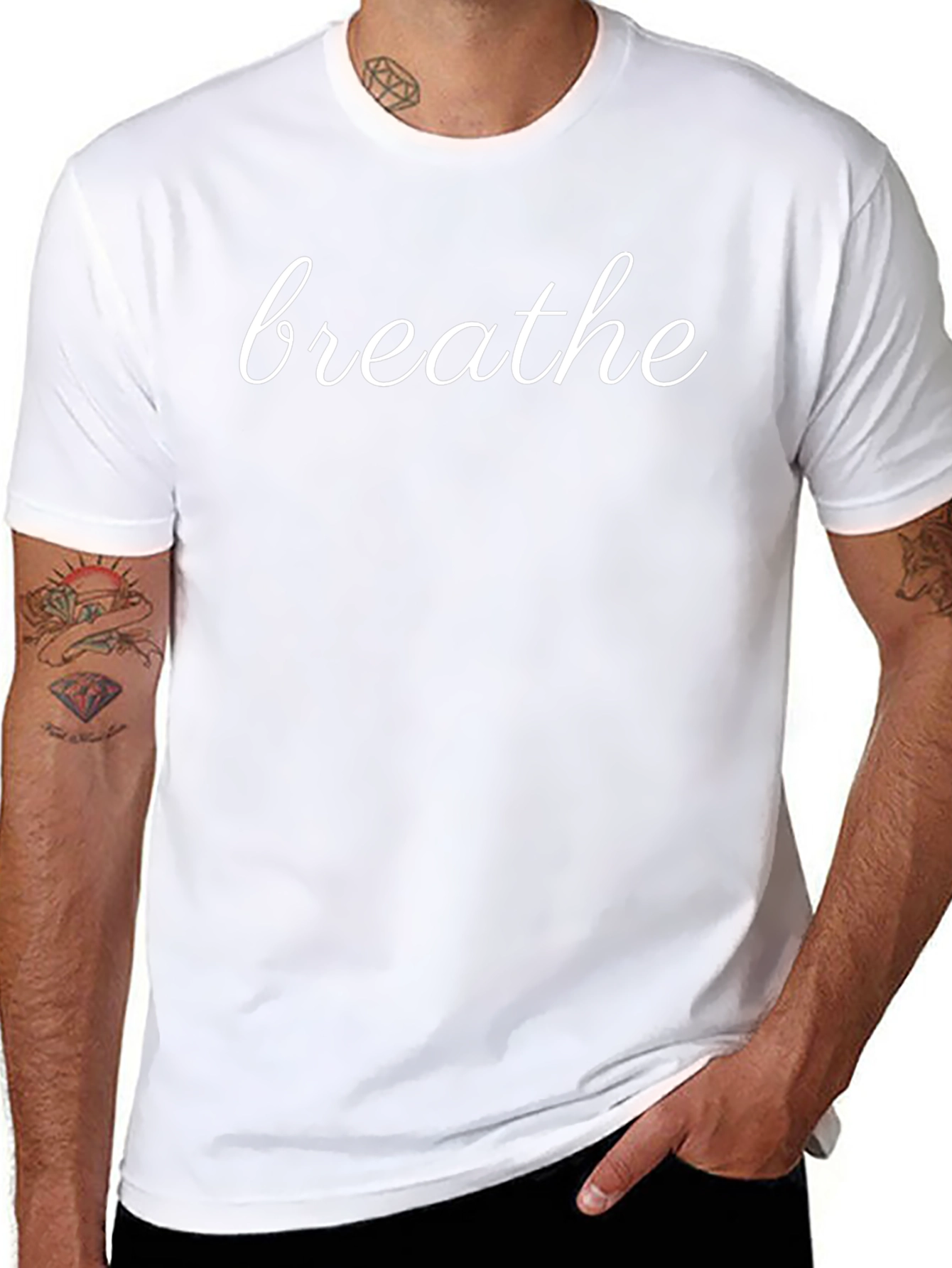 Breathe Graphic Tee - Stylish Comfort