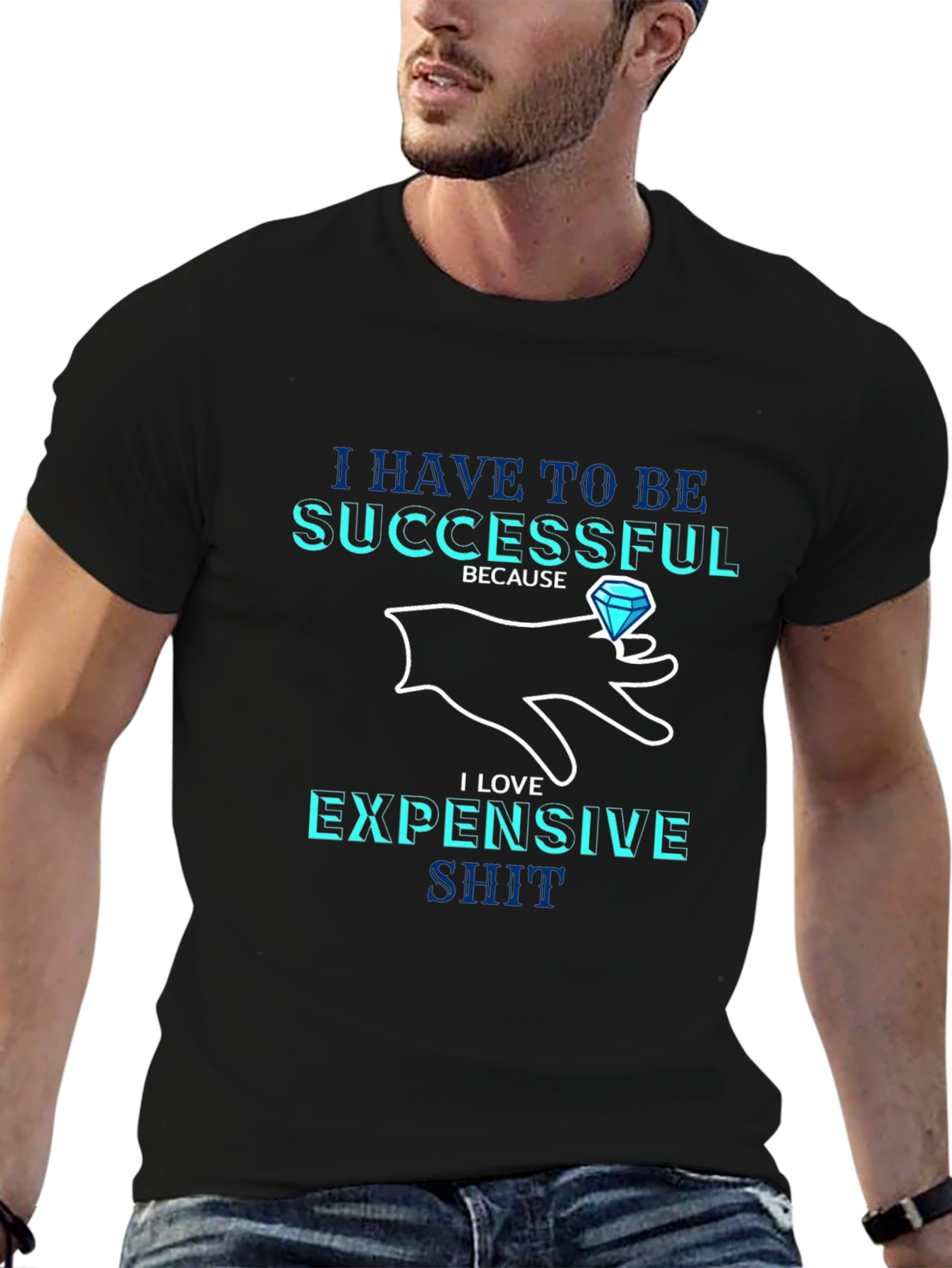 Successful & Expensive Black T-Shirt