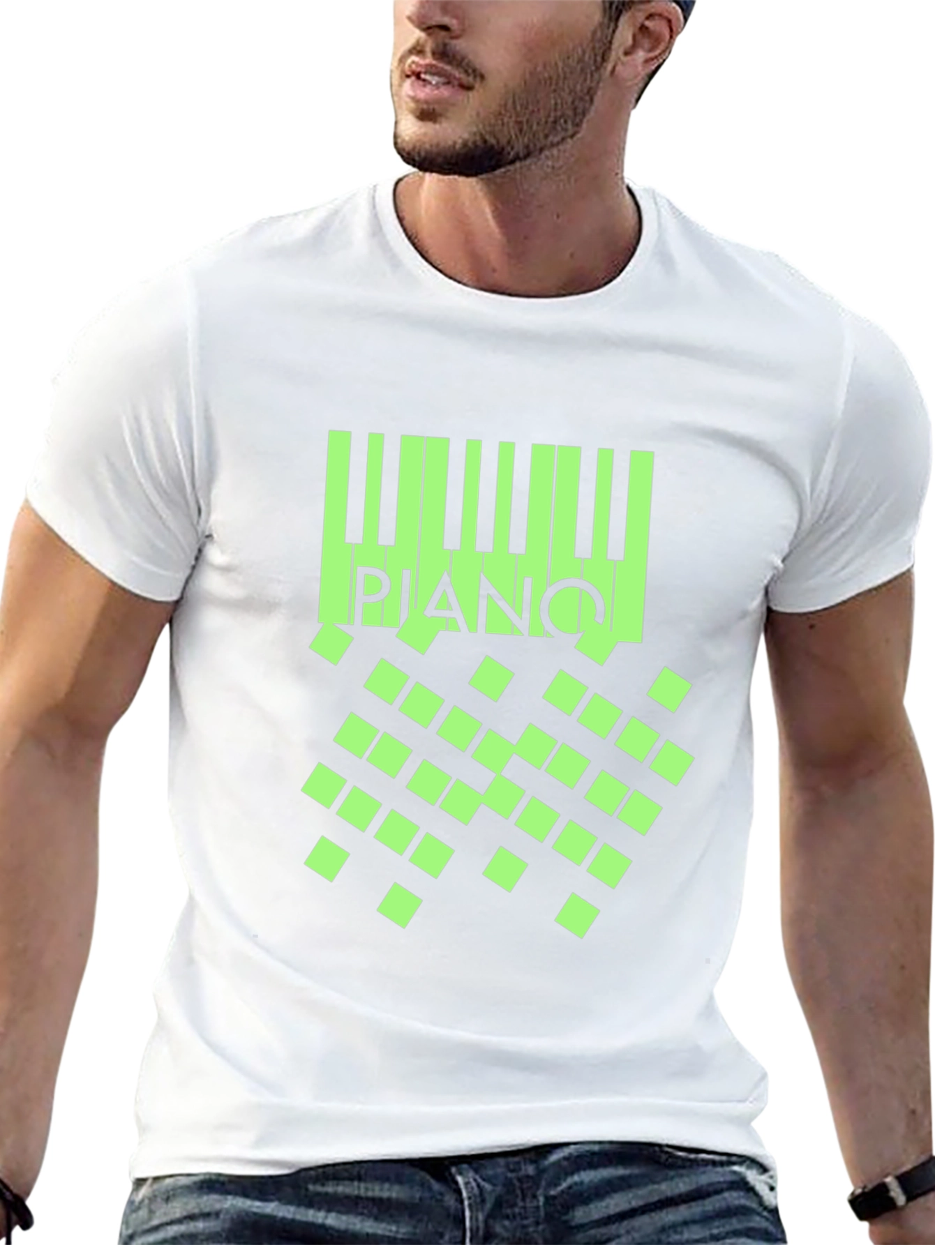 Piano Keys Graphic Tee - Stylish Music Lovers Shirt