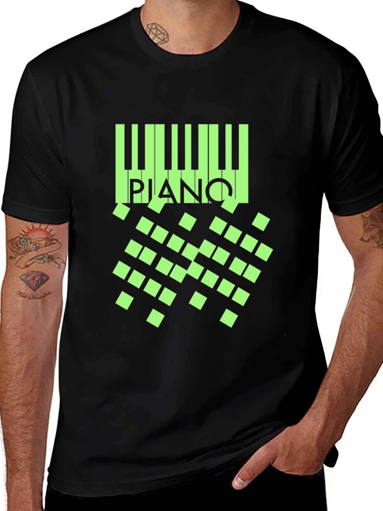 Piano Keys Graphic Tee - Stylish Music Lovers Shirt