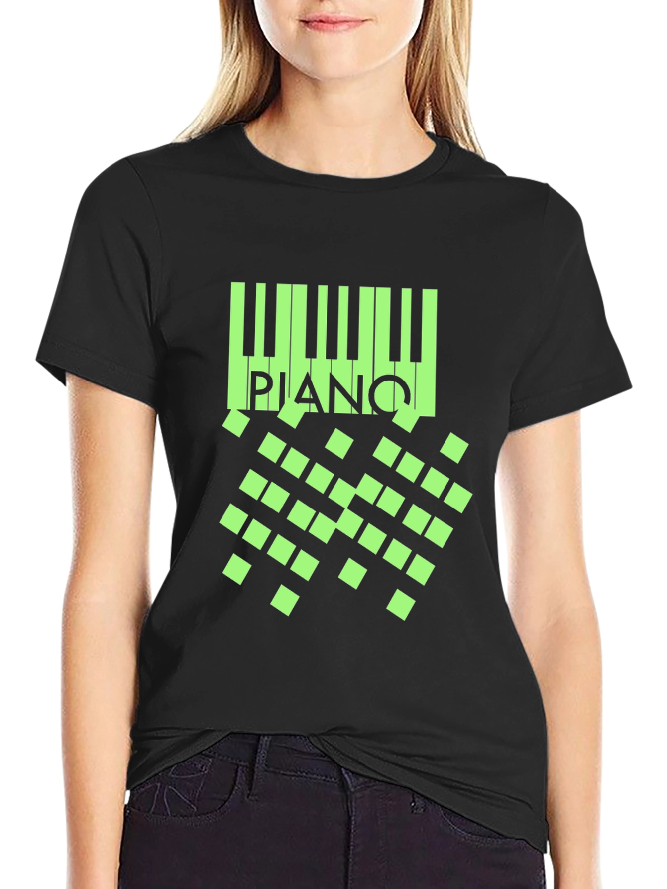 Piano Keys Graphic Tee - Stylish Music Lovers Shirt
