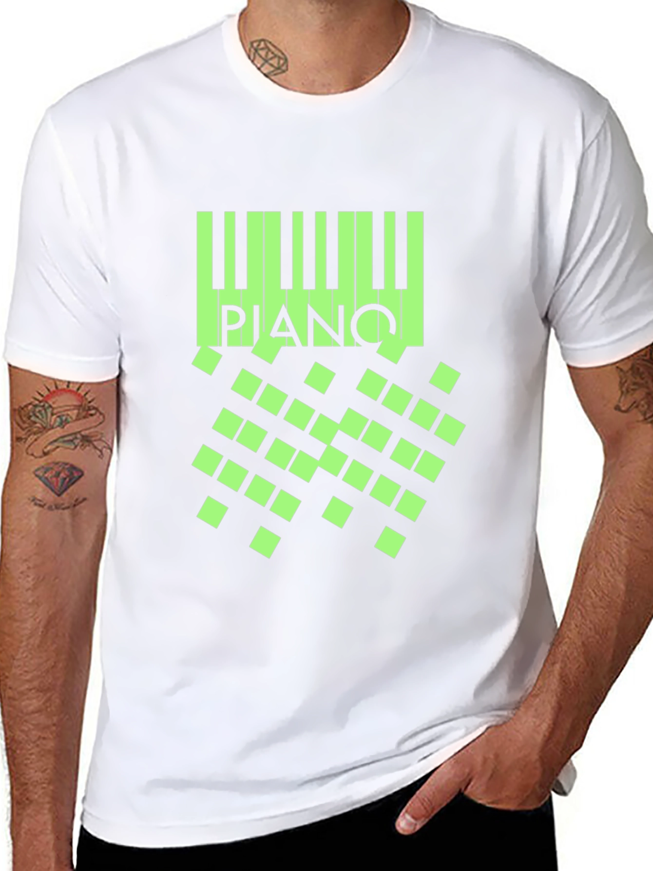 Piano Keys Graphic Tee - Stylish Music Lovers Shirt