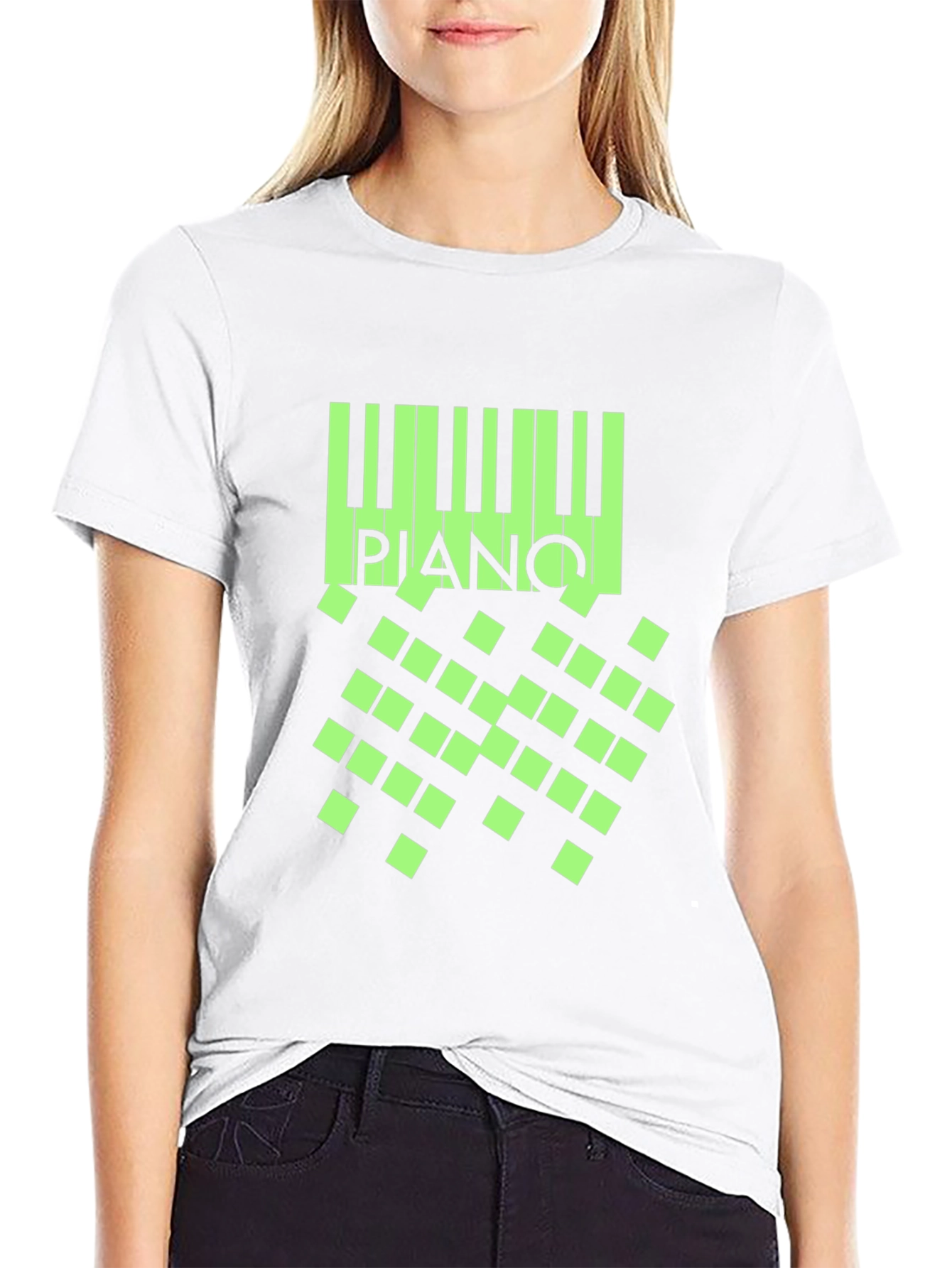 Piano Keys Graphic Tee - Stylish Music Lovers Shirt
