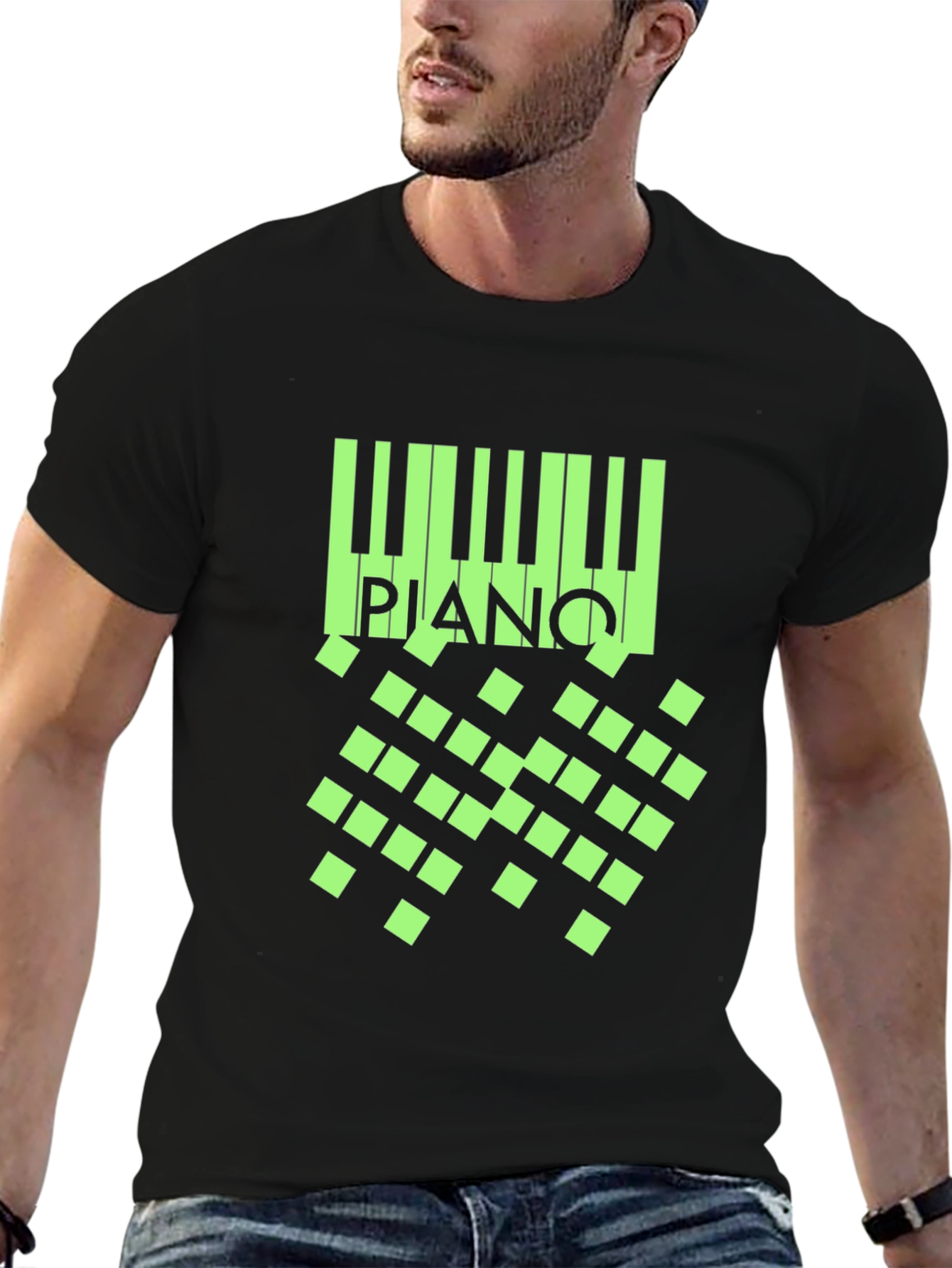 Piano Keys Graphic Tee - Stylish Music Lovers Shirt