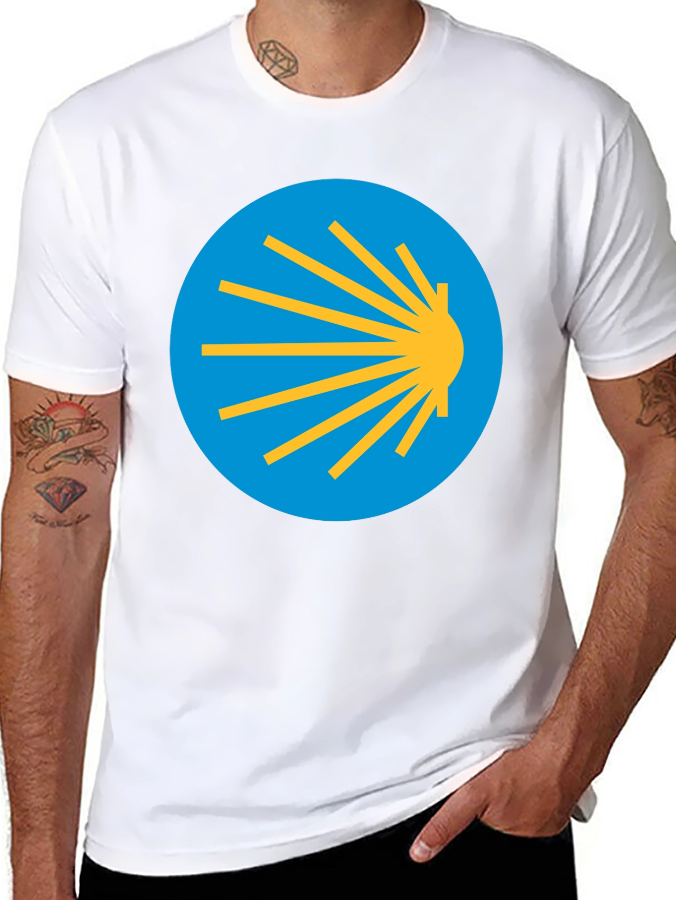Camino de Santiago T-Shirt - Scallop Shell Symbol