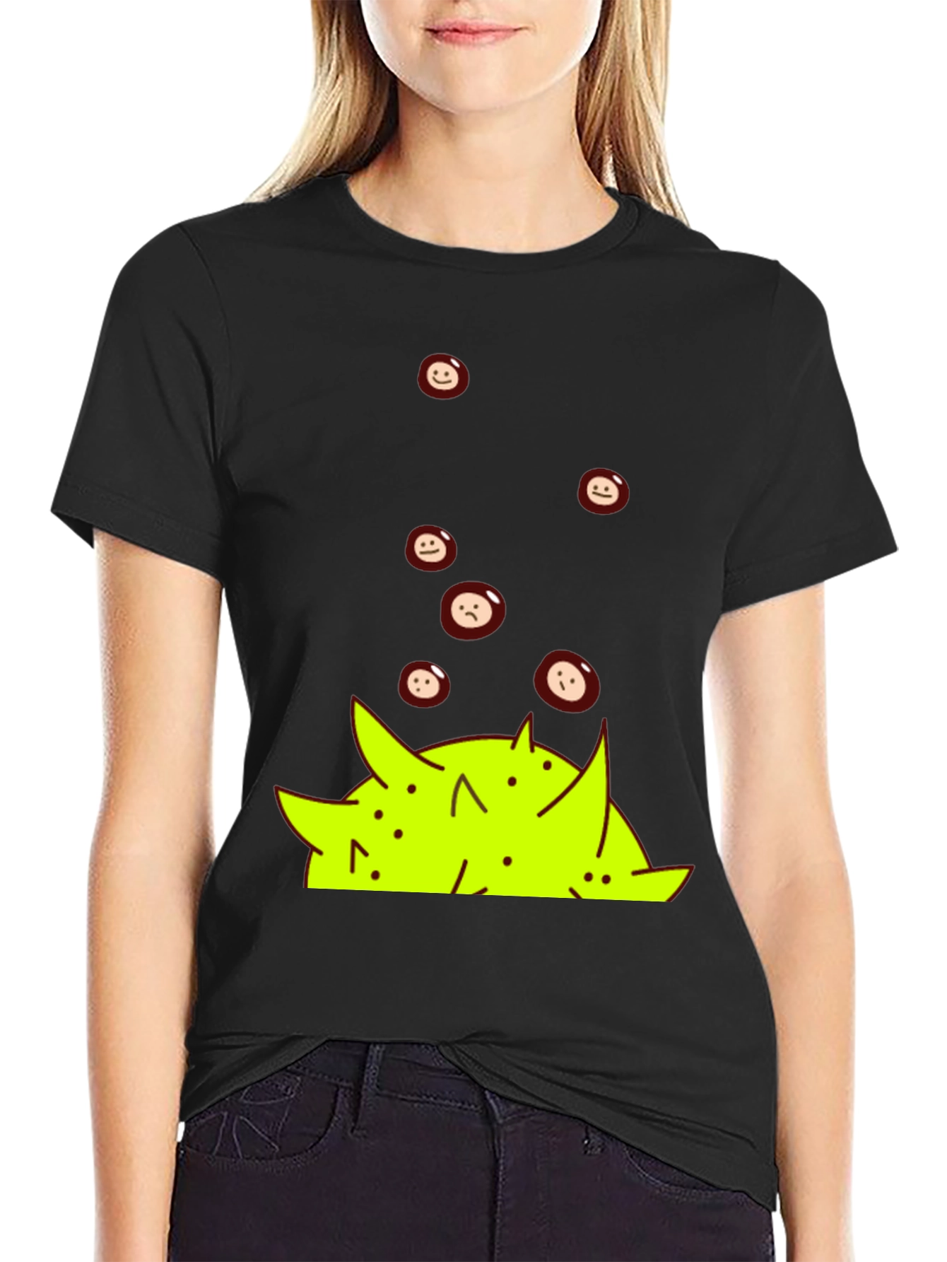 Emoji Pile Black T-Shirt