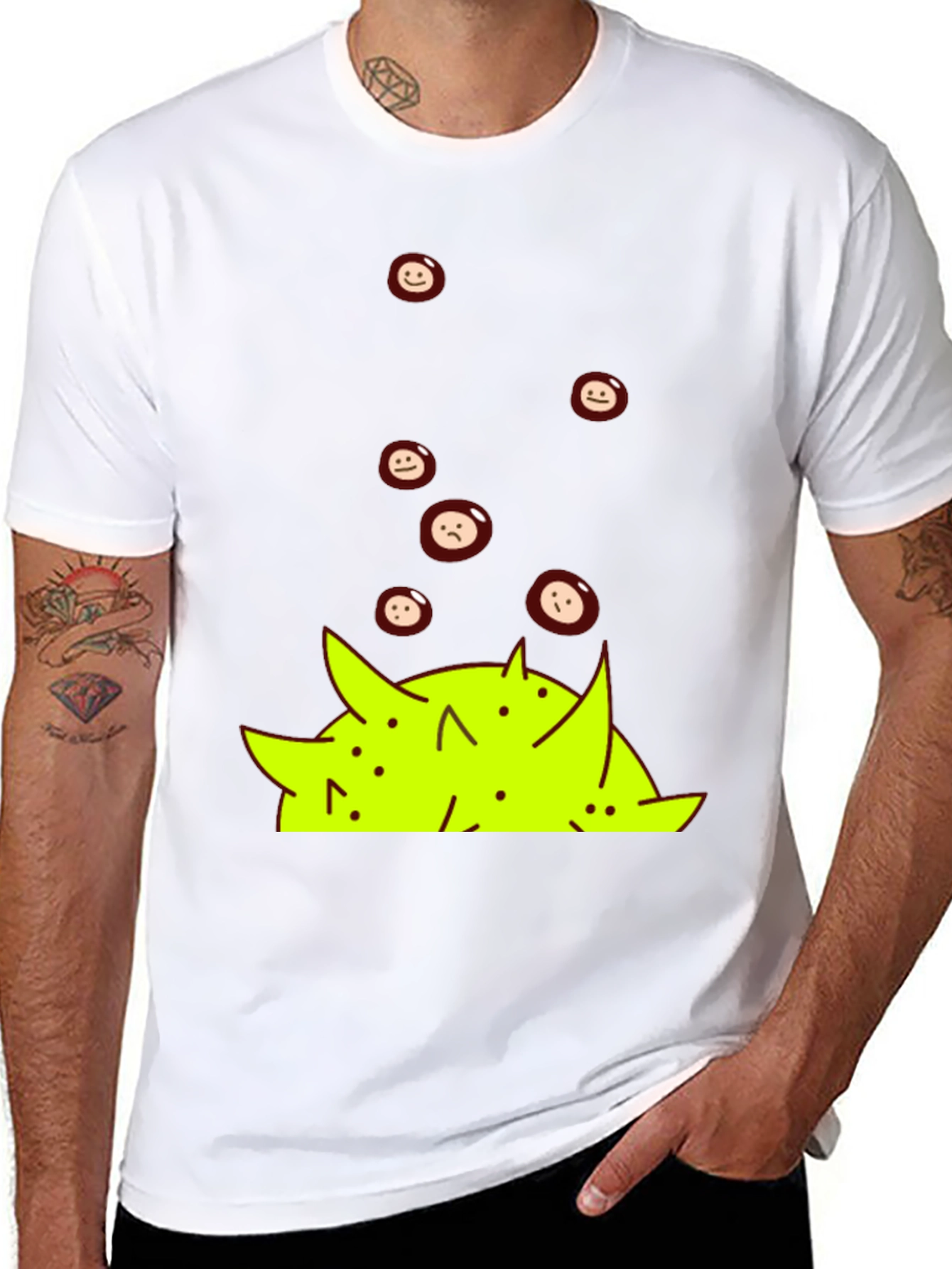 Emoji Pile Black T-Shirt