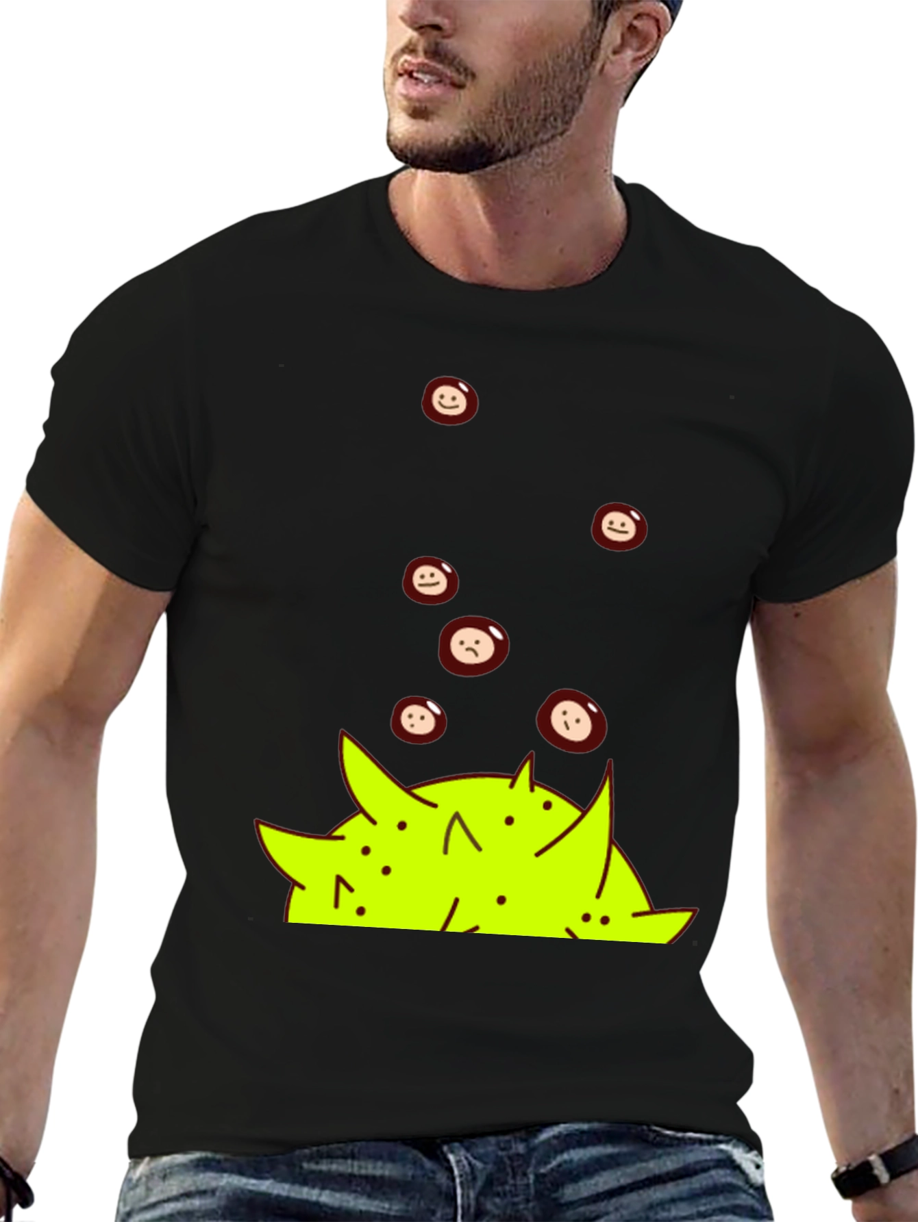 Emoji Pile Black T-Shirt