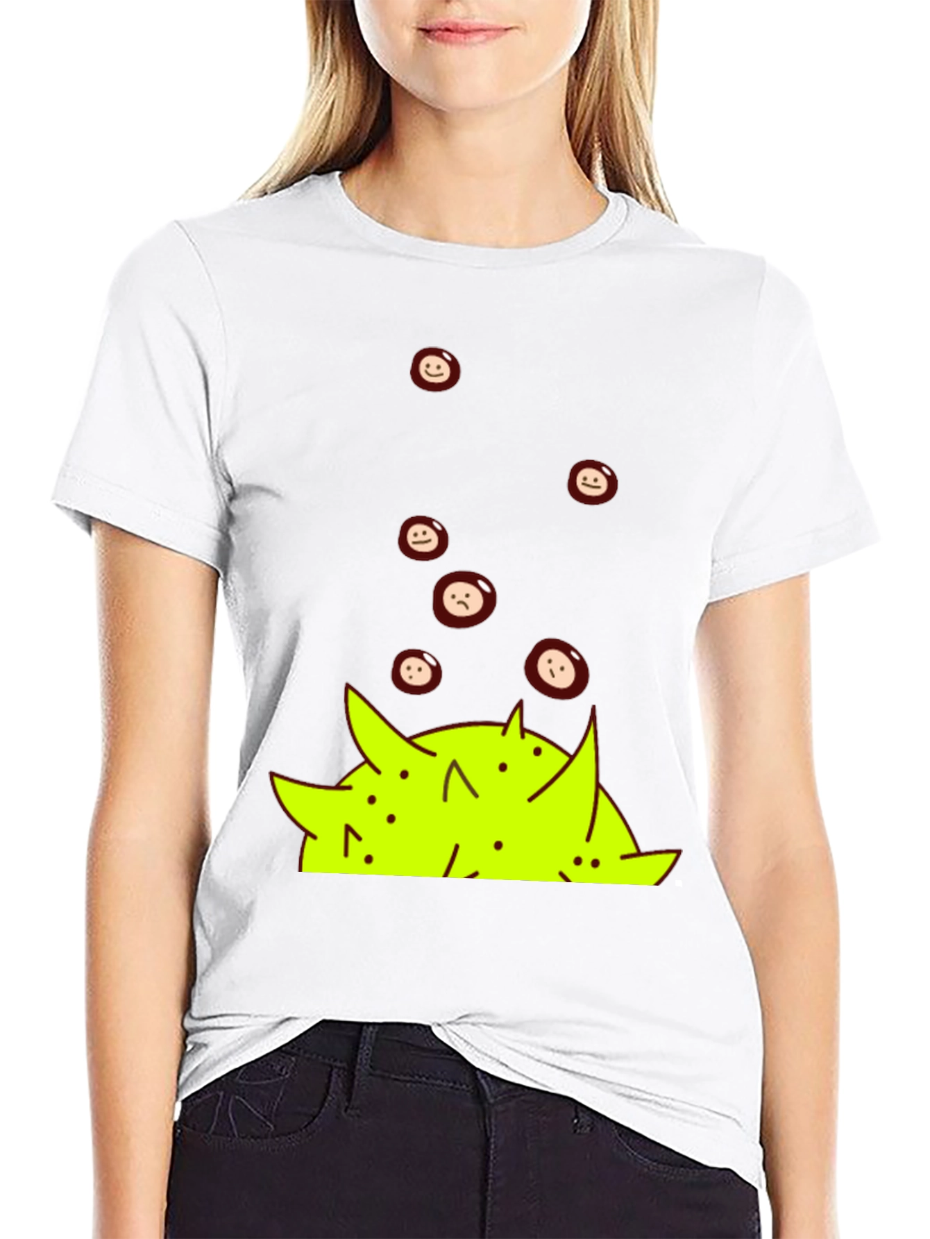 Emoji Pile Black T-Shirt
