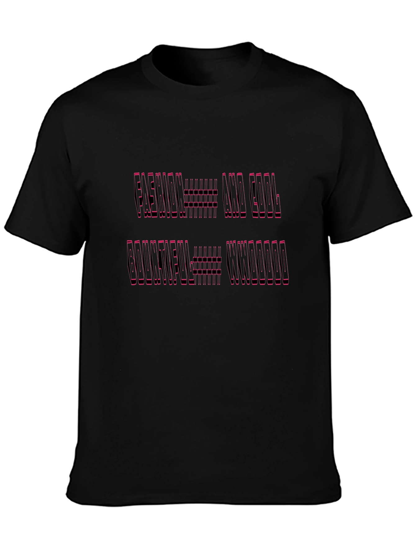 Modern Graphic Print Tee - Black