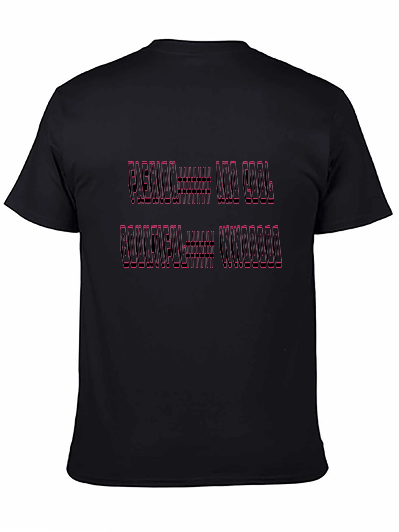Modern Graphic Print Tee - Black