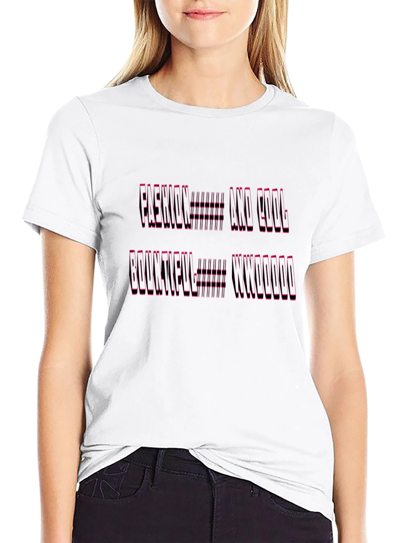 Modern Graphic Print Tee - Black