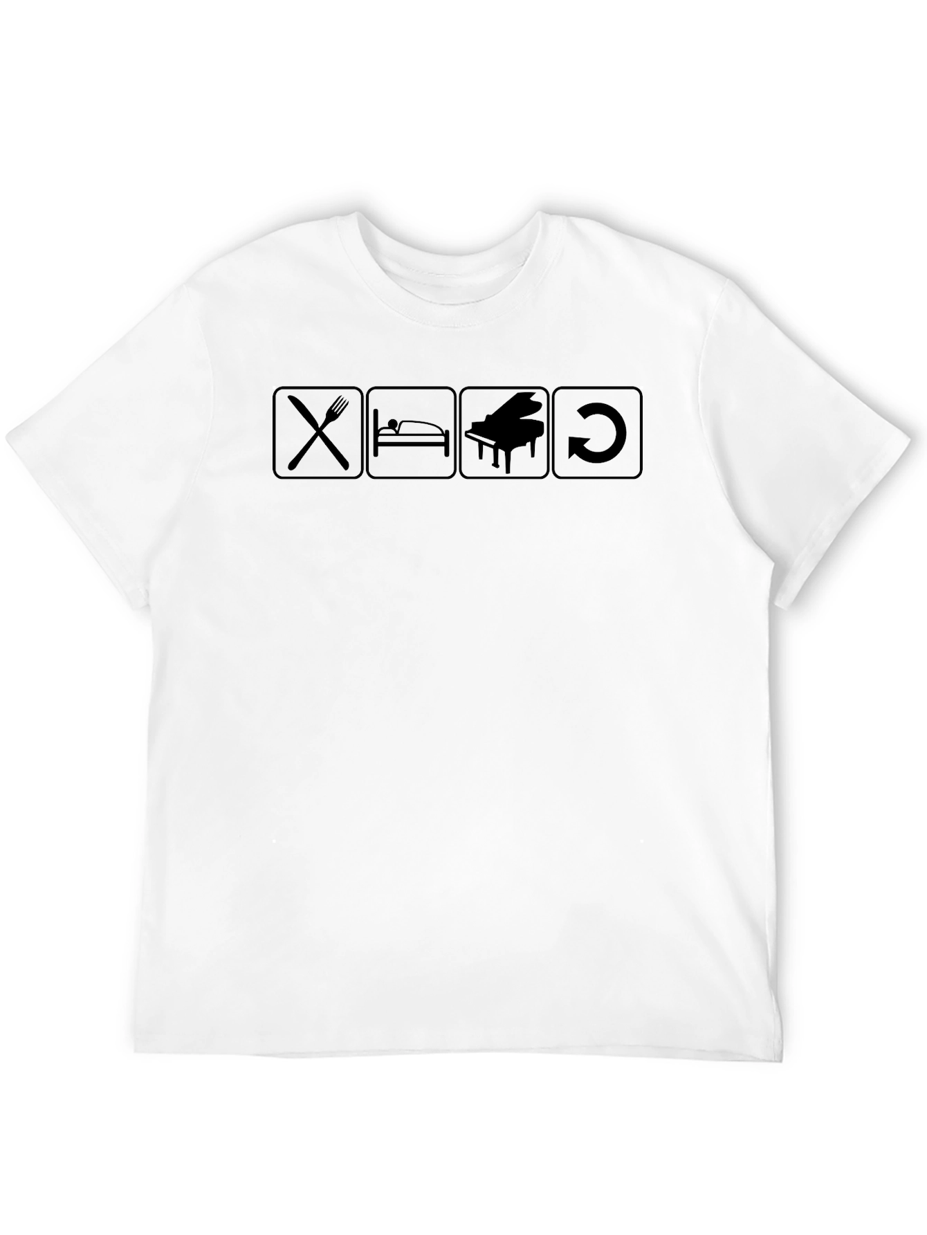 Eat Sleep Piano Repeat T-Shirt - Musician Gift