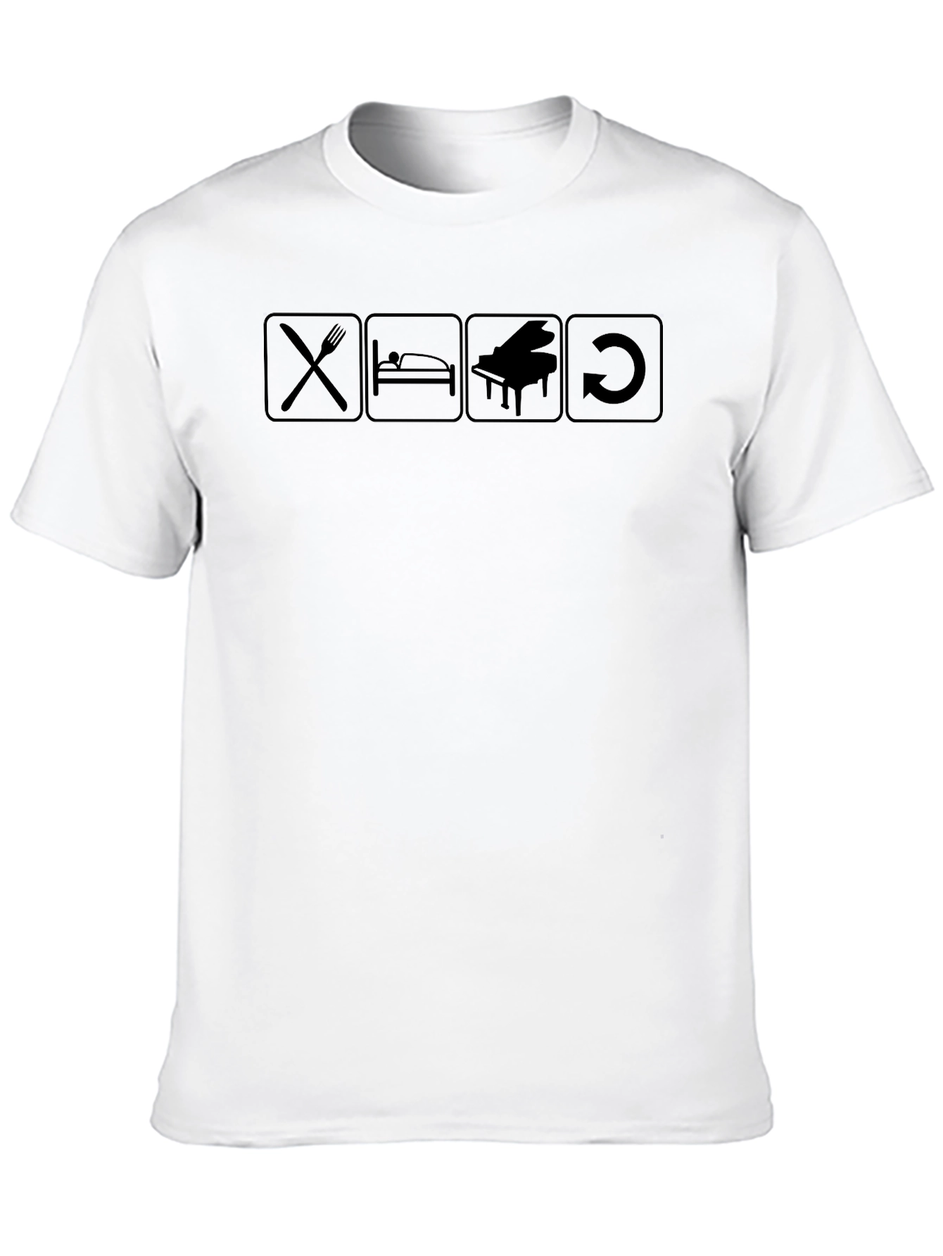 Eat Sleep Piano Repeat T-Shirt - Musician Gift