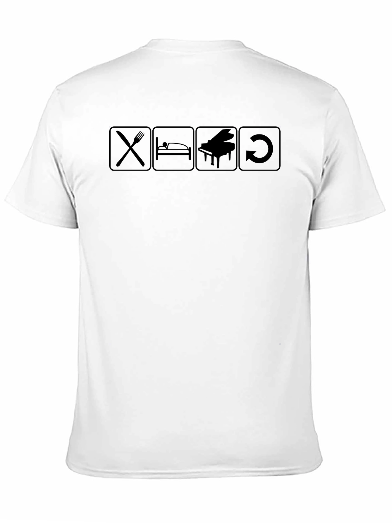 Eat Sleep Piano Repeat T-Shirt - Musician Gift