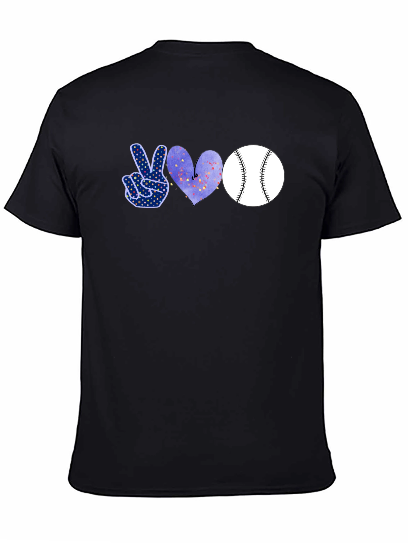 Peace Love Baseball T-Shirt