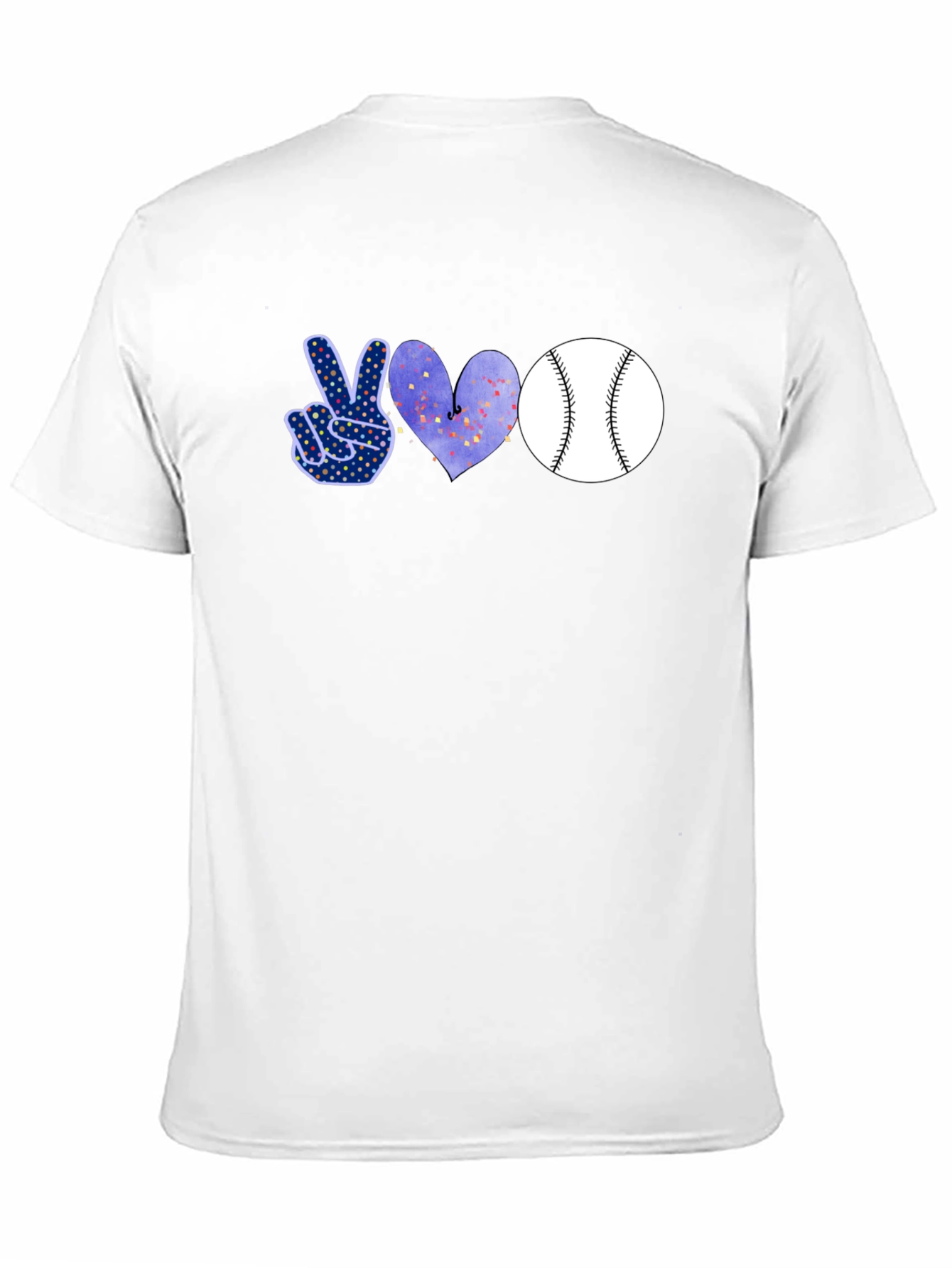 Peace Love Baseball T-Shirt