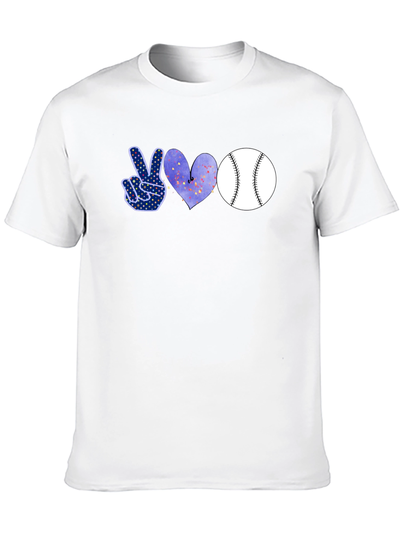 Peace Love Baseball T-Shirt