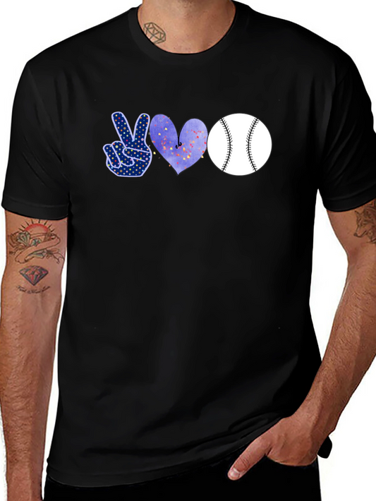 Peace Love Baseball T-Shirt