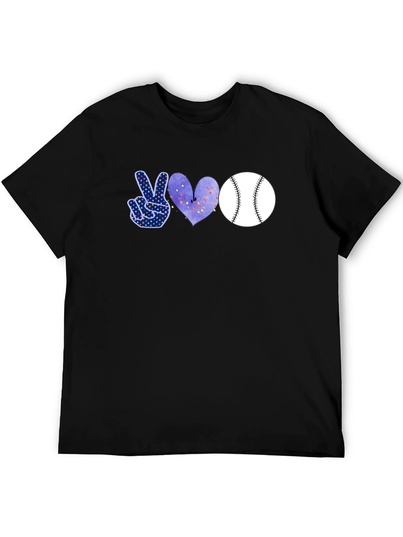 Peace Love Baseball T-Shirt