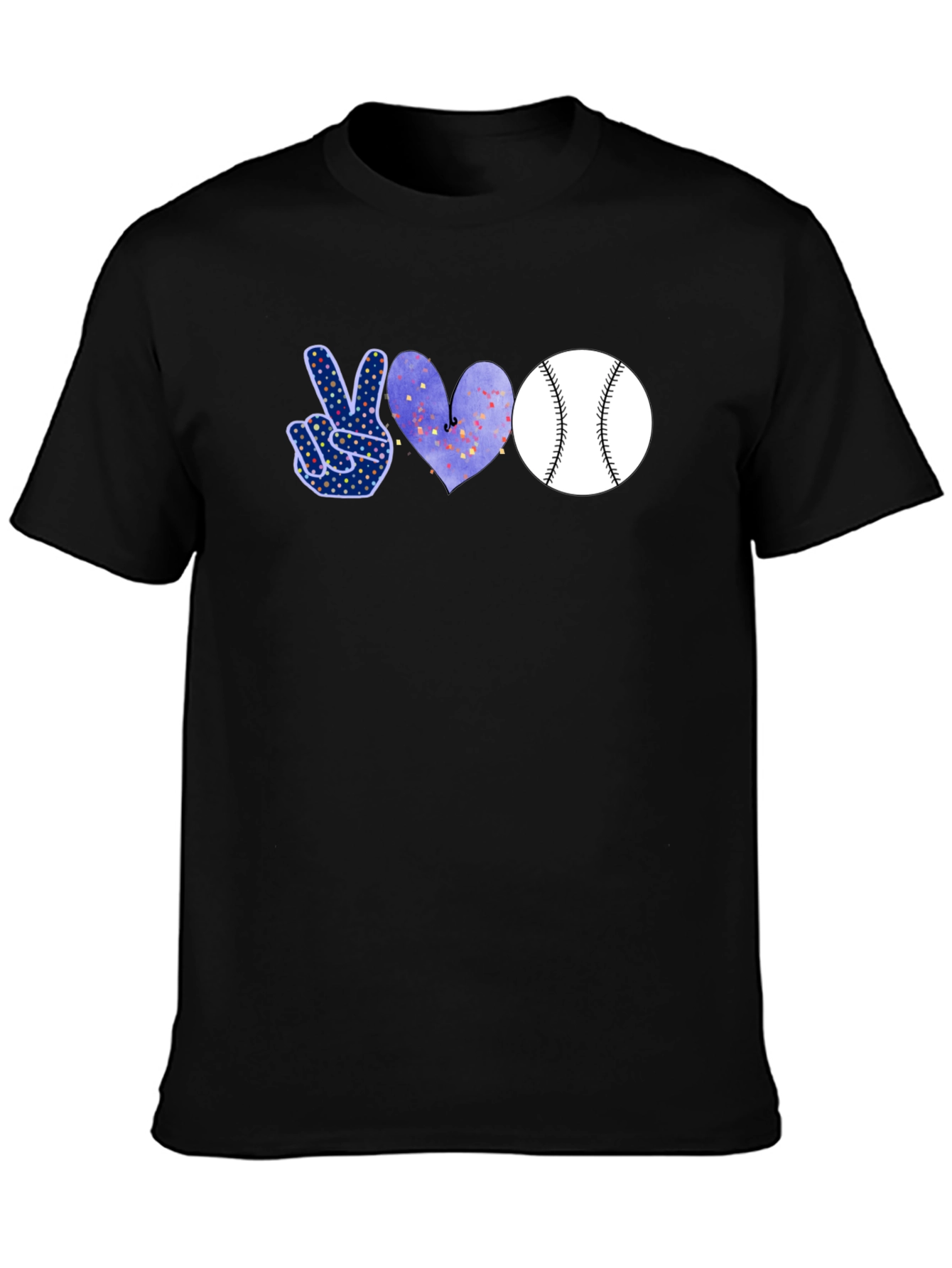 Peace Love Baseball T-Shirt