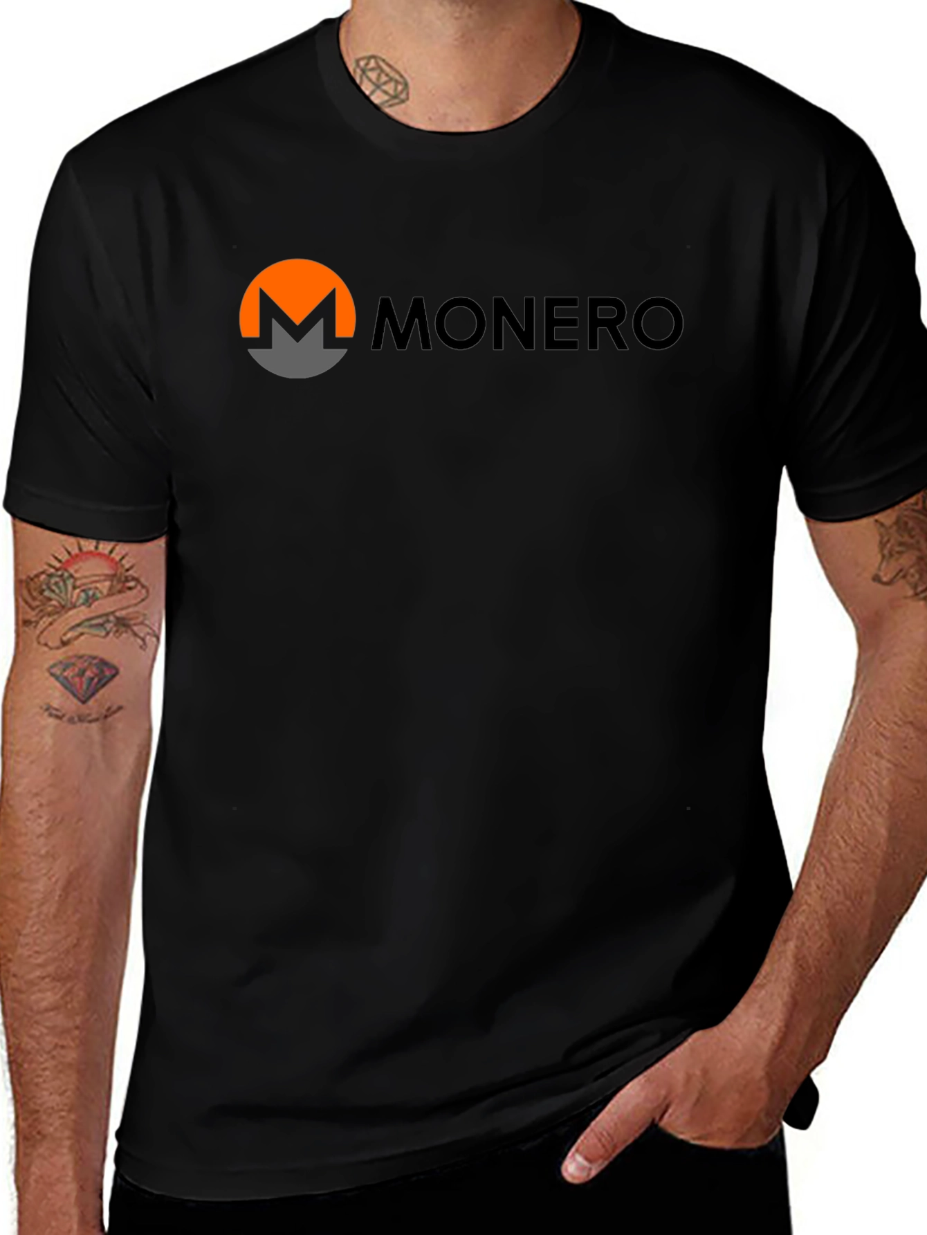 Monero Cryptocurrency Black T-Shirt