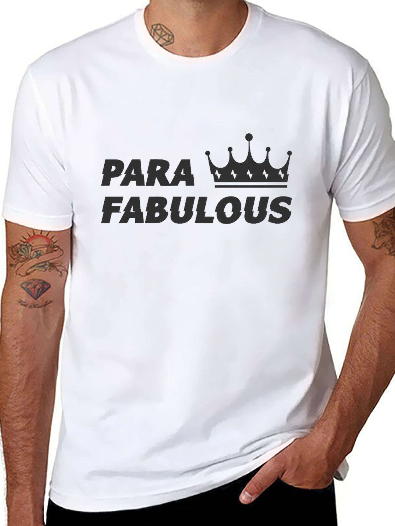 Para Fabulous Crown Black T-Shirt