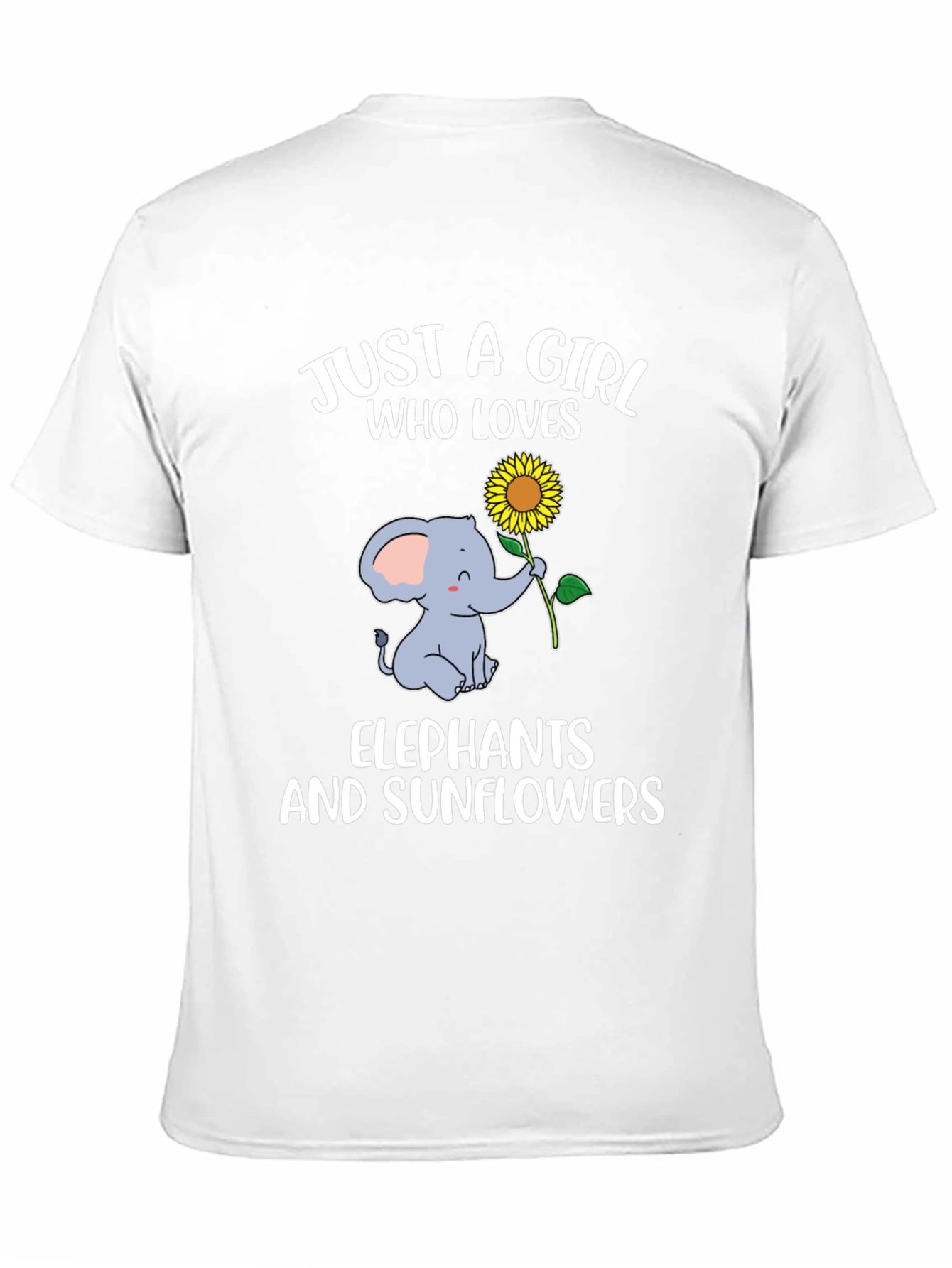 Girl Loves Elephants & Sunflowers T-Shirt