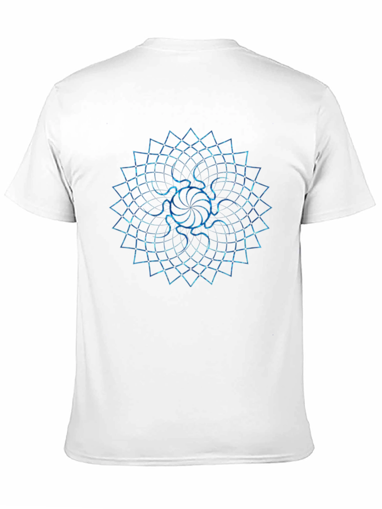 Geometric Mandala Print Black T-Shirt