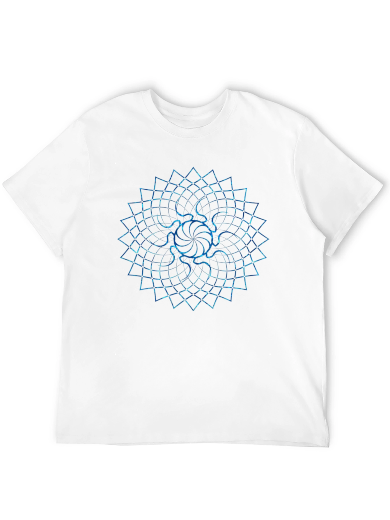 Geometric Mandala Print Black T-Shirt