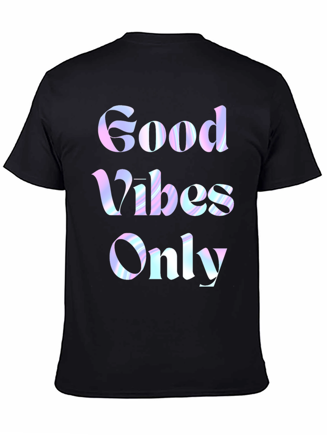 Good Vibes Only Graphic Tee - Black Cotton T-Shirt