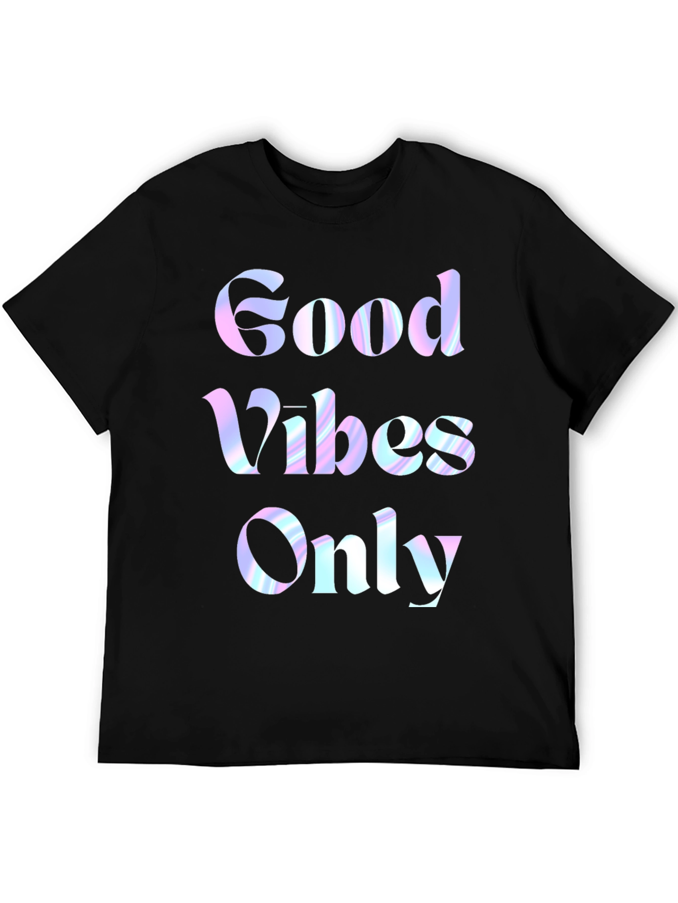 Good Vibes Only Graphic Tee - Black Cotton T-Shirt