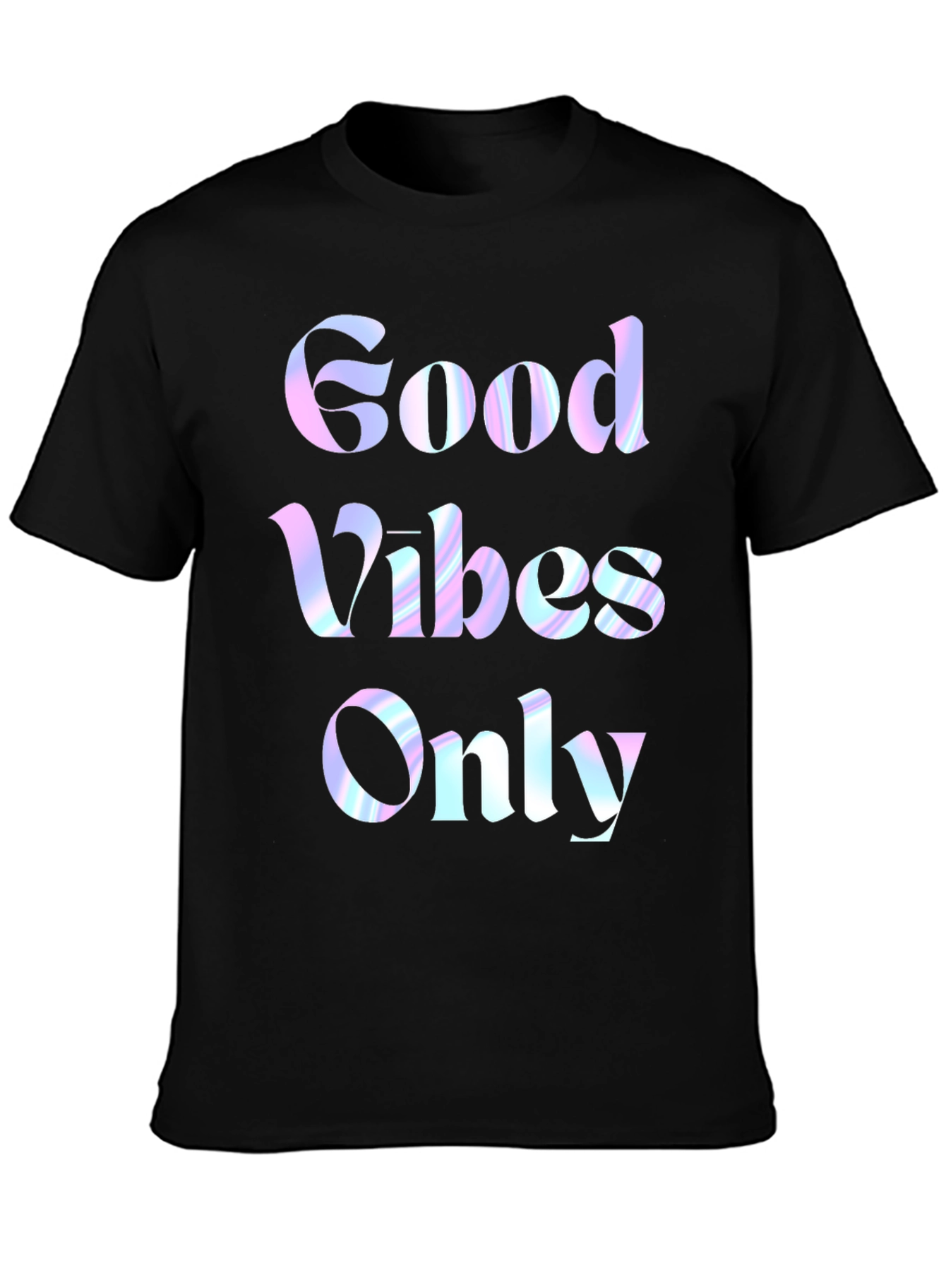 Good Vibes Only Graphic Tee - Black Cotton T-Shirt