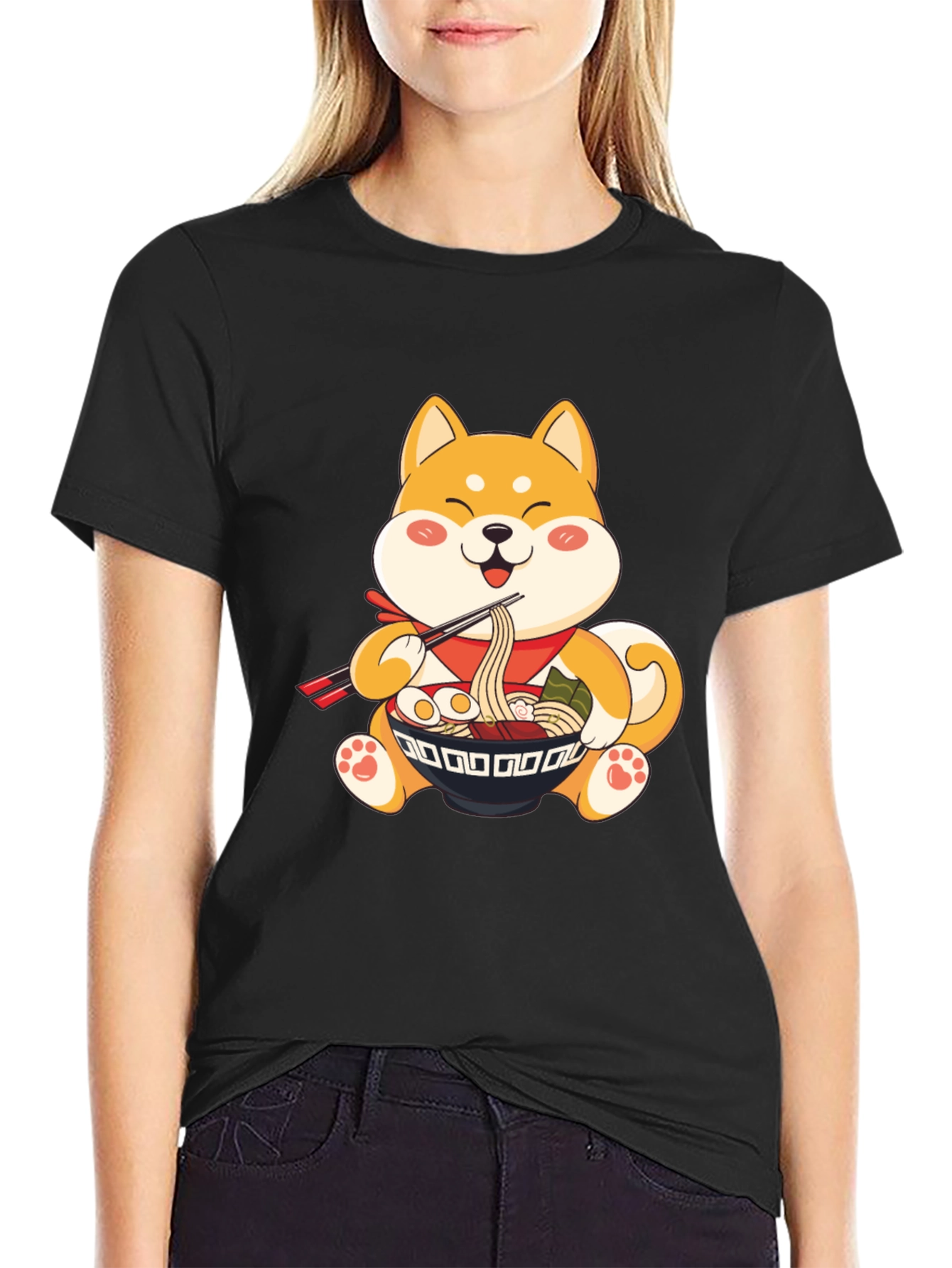 Shiba Inu Ramen T-Shirt - Cute Dog Lover Tee