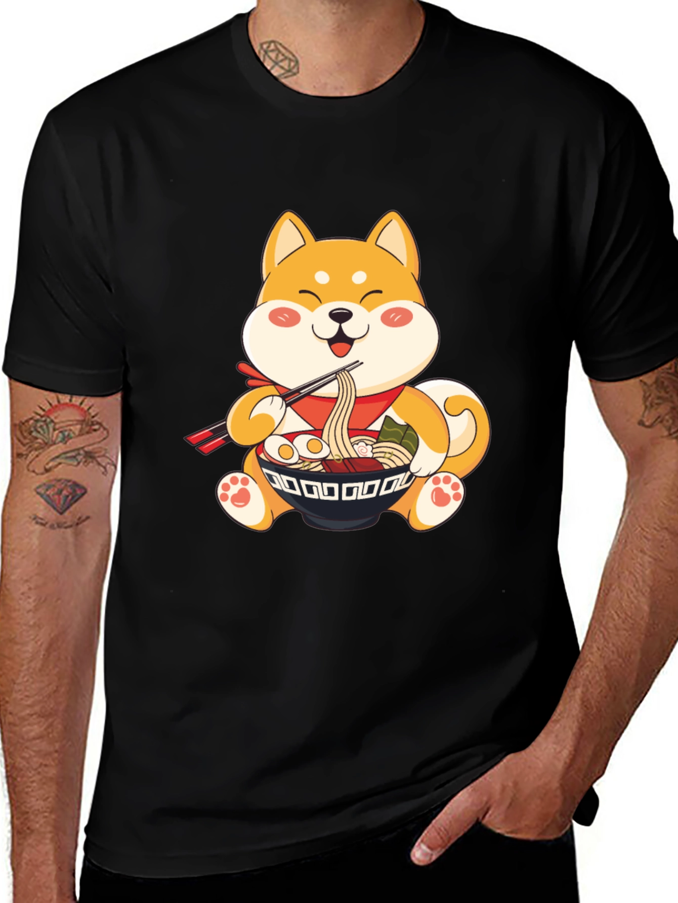 Shiba Inu Ramen T-Shirt - Cute Dog Lover Tee