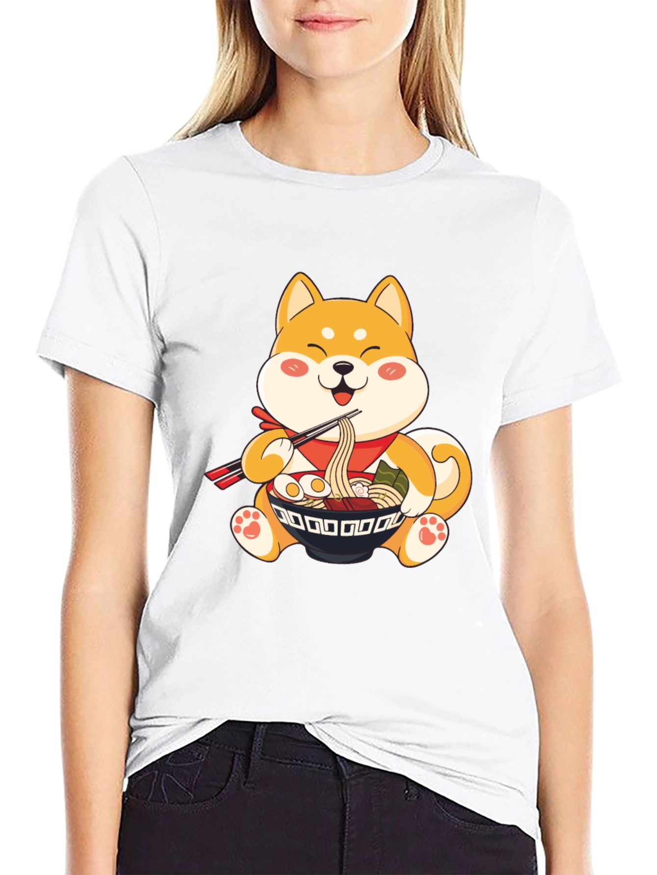 Shiba Inu Ramen T-Shirt - Cute Dog Lover Tee