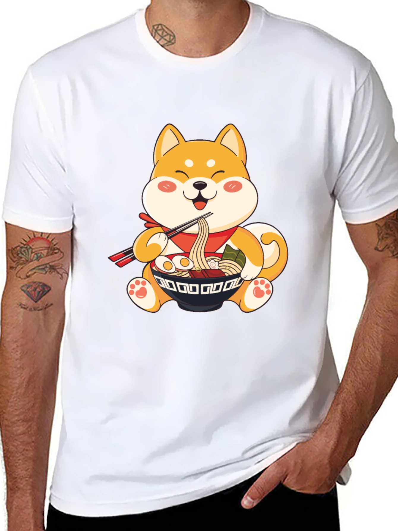 Shiba Inu Ramen T-Shirt - Cute Dog Lover Tee