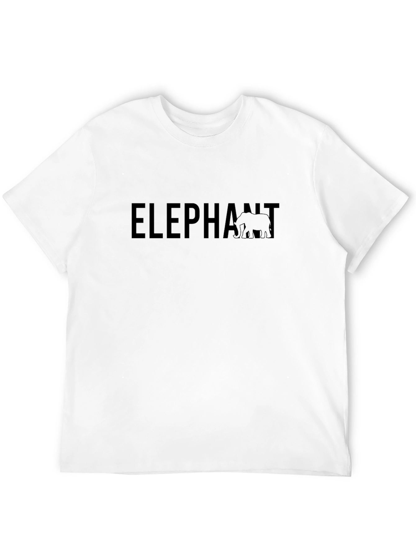 Elephant Graphic T-Shirt - Solid Black Casual Wear