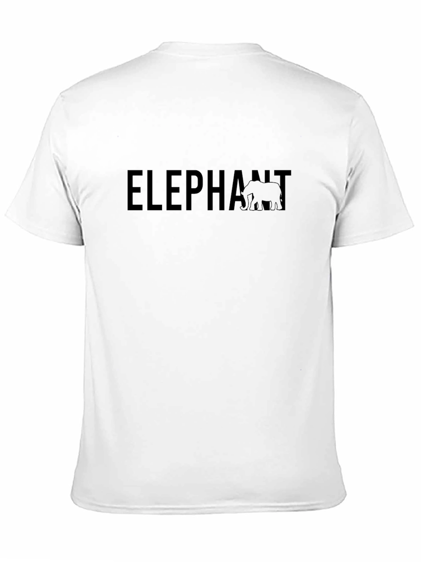 Elephant Graphic T-Shirt - Solid Black Casual Wear
