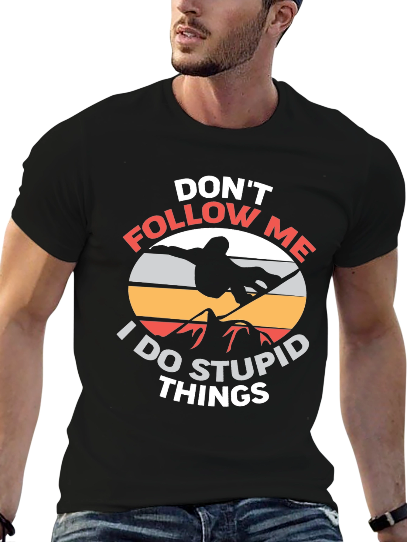 Dont Follow Me Funny Snowboarder T-Shirt