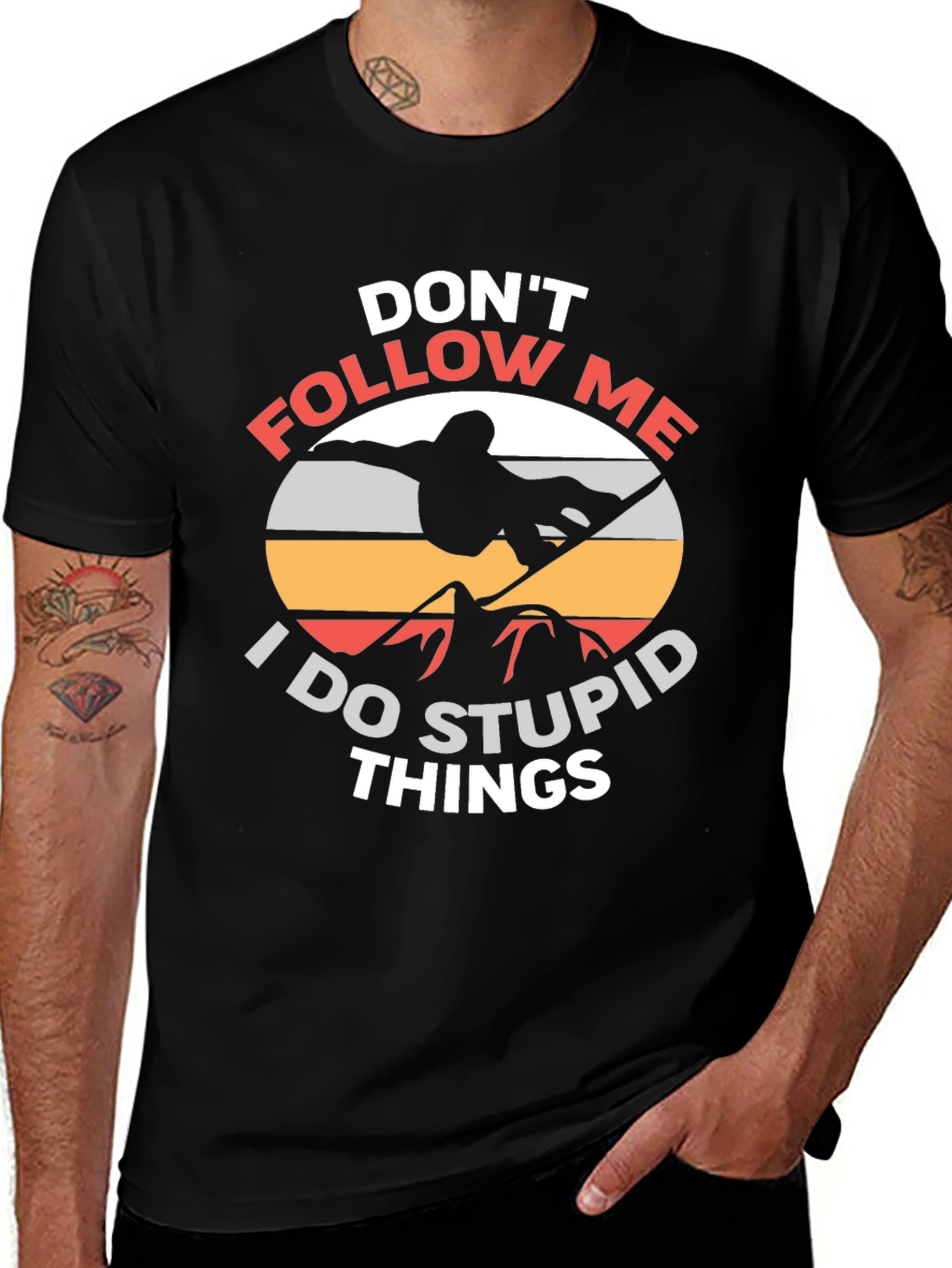 Dont Follow Me Funny Snowboarder T-Shirt