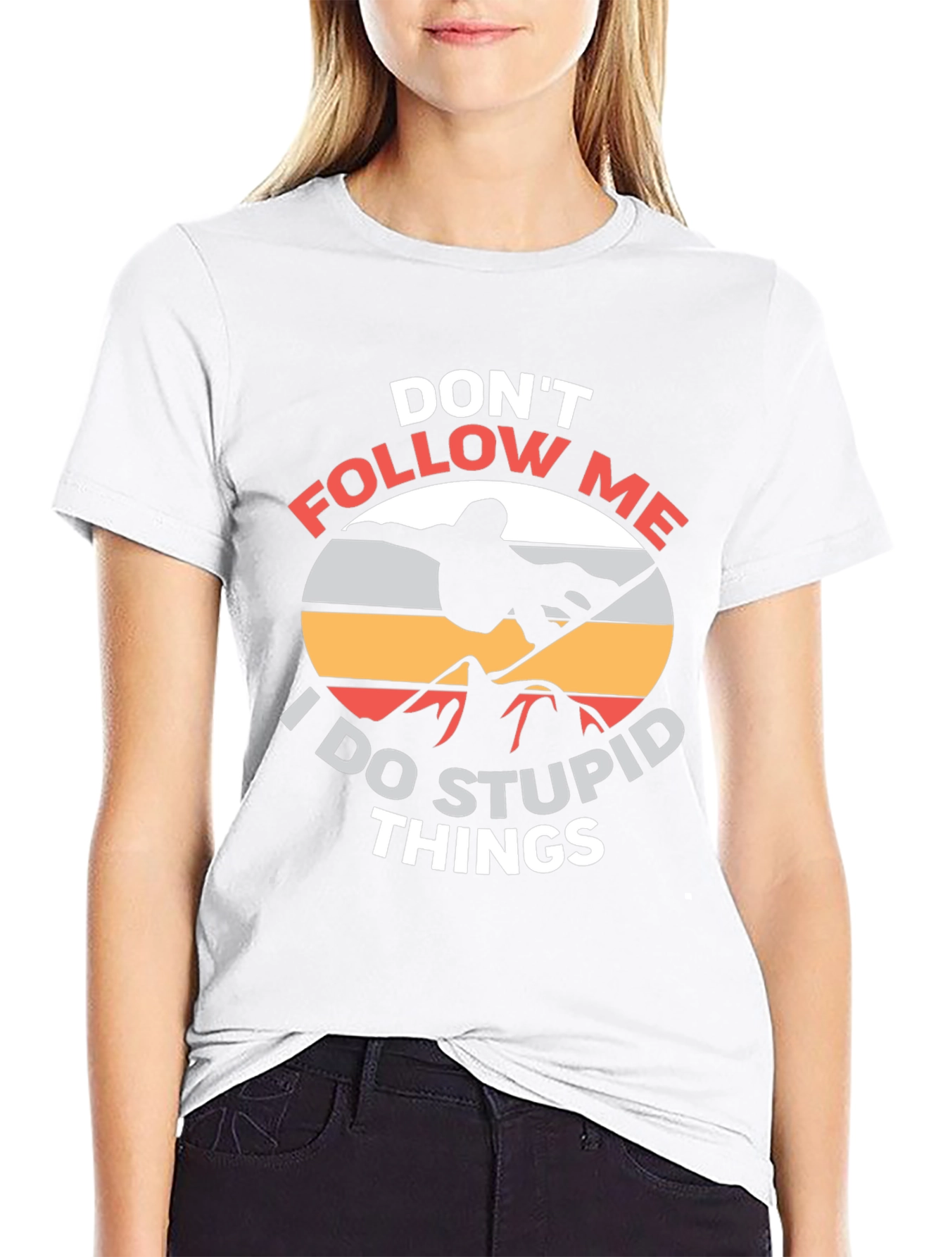 Dont Follow Me Funny Snowboarder T-Shirt