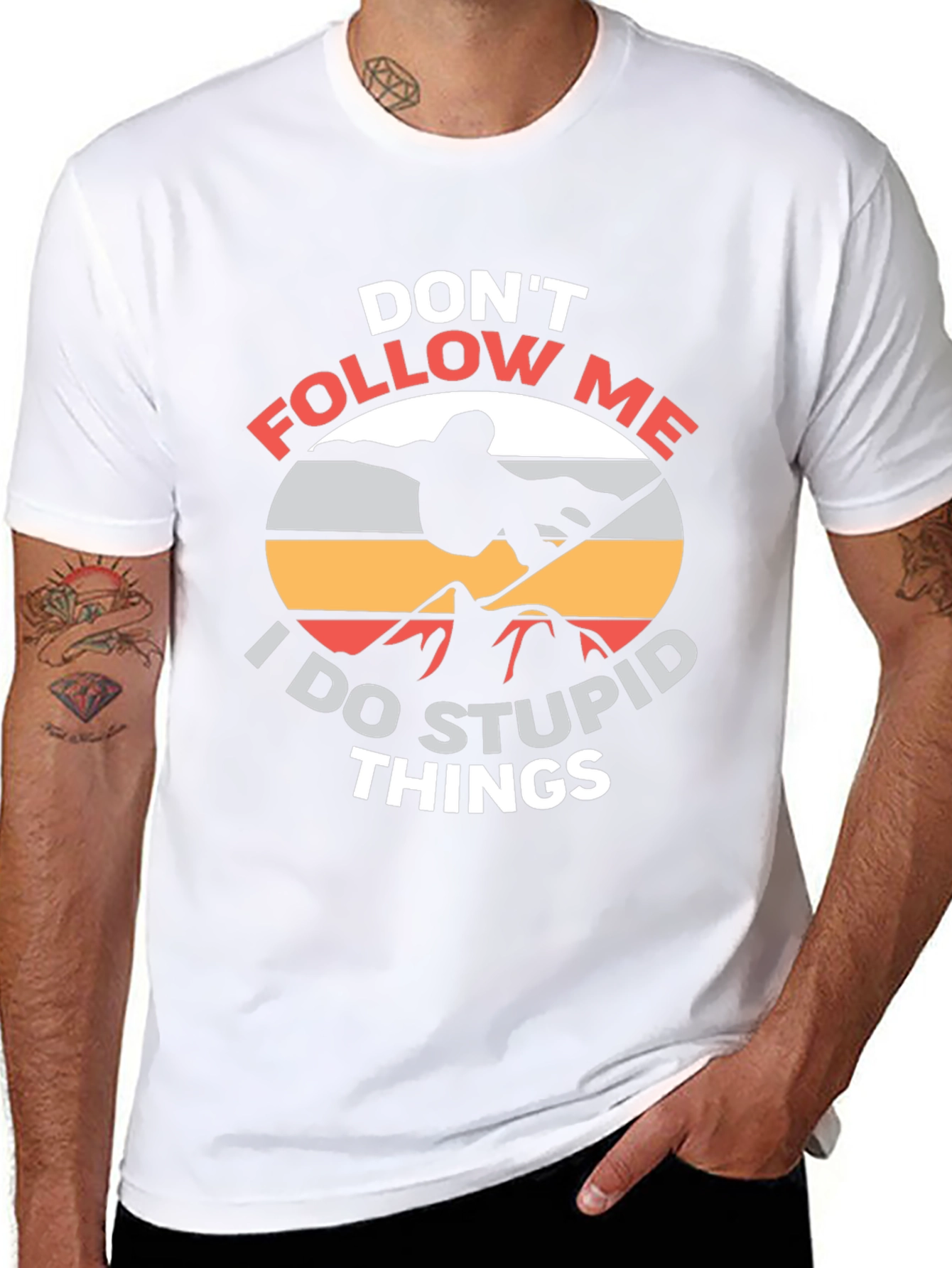 Dont Follow Me Funny Snowboarder T-Shirt
