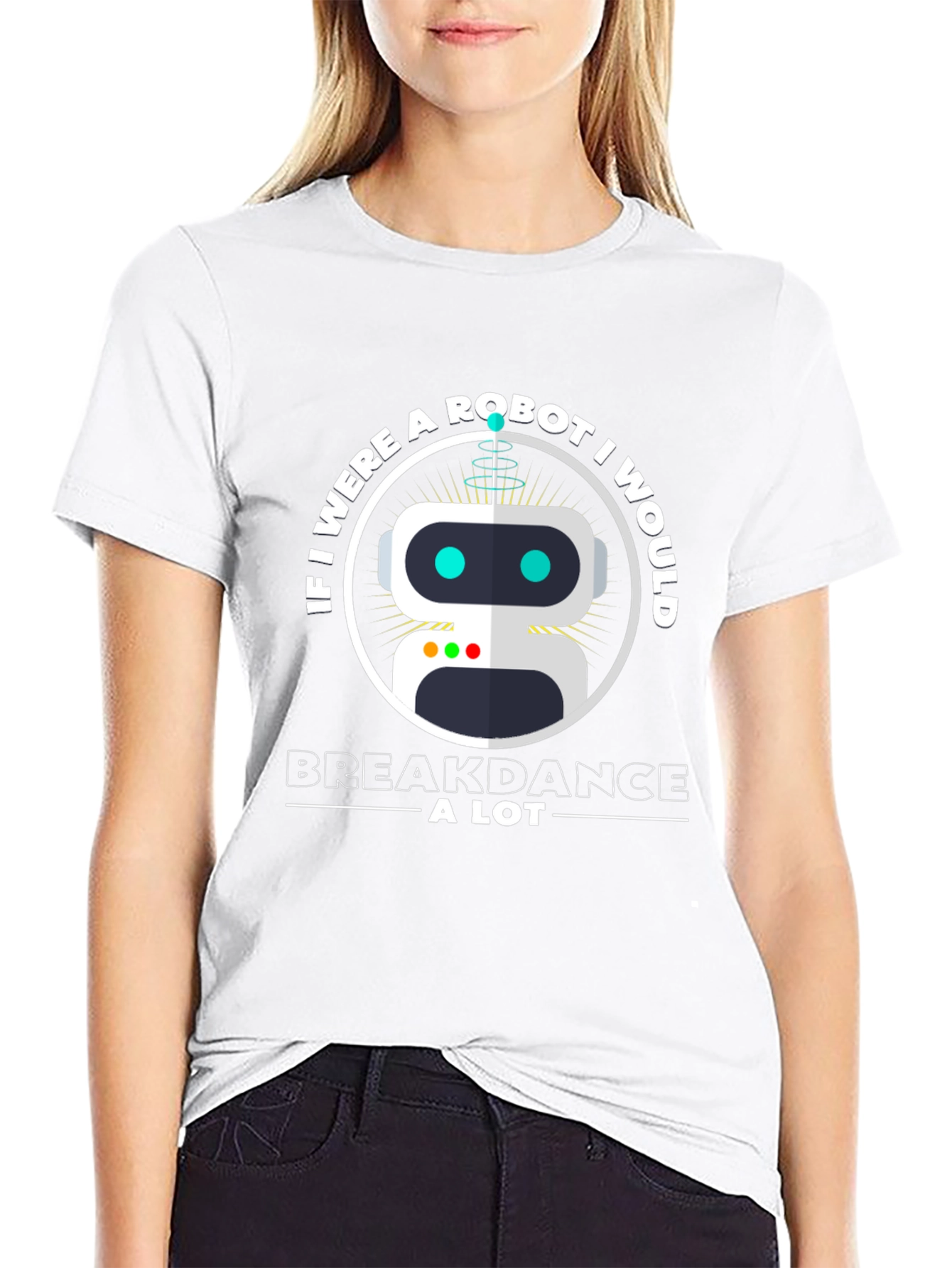 Robot Breakdance Graphic T-Shirt - Fun & Unique!