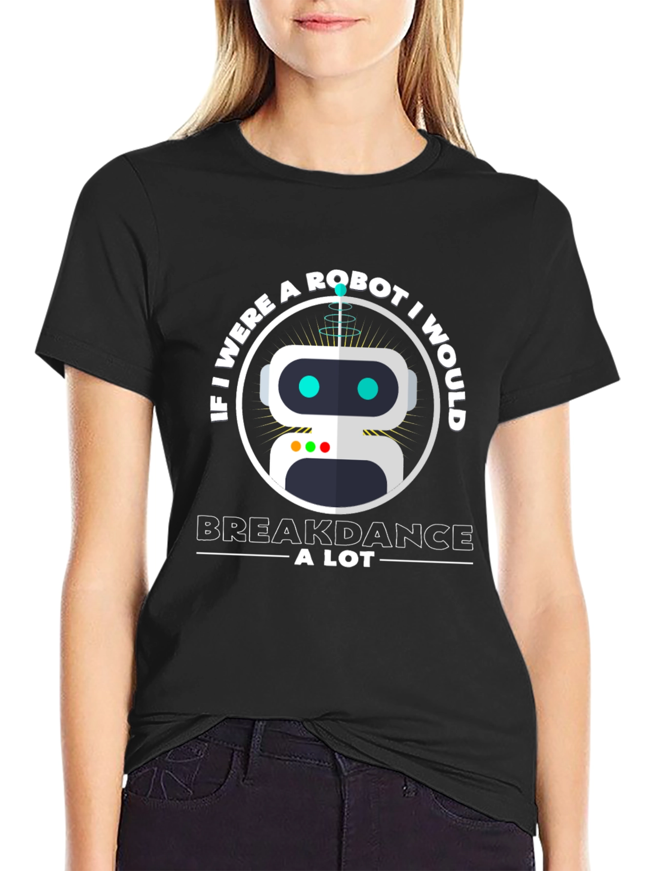 Robot Breakdance Graphic T-Shirt - Fun & Unique!