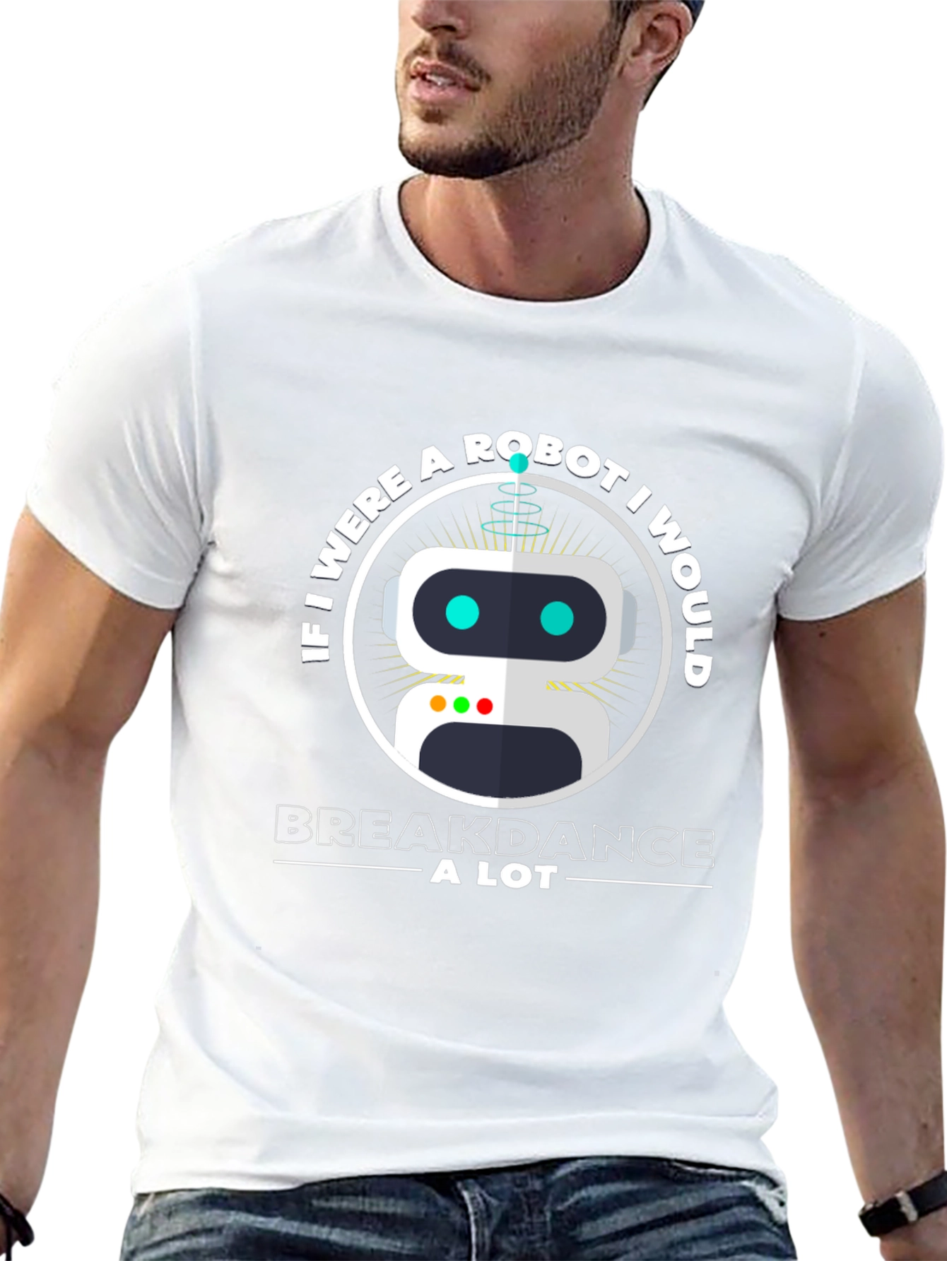 Robot Breakdance Graphic T-Shirt - Fun & Unique!
