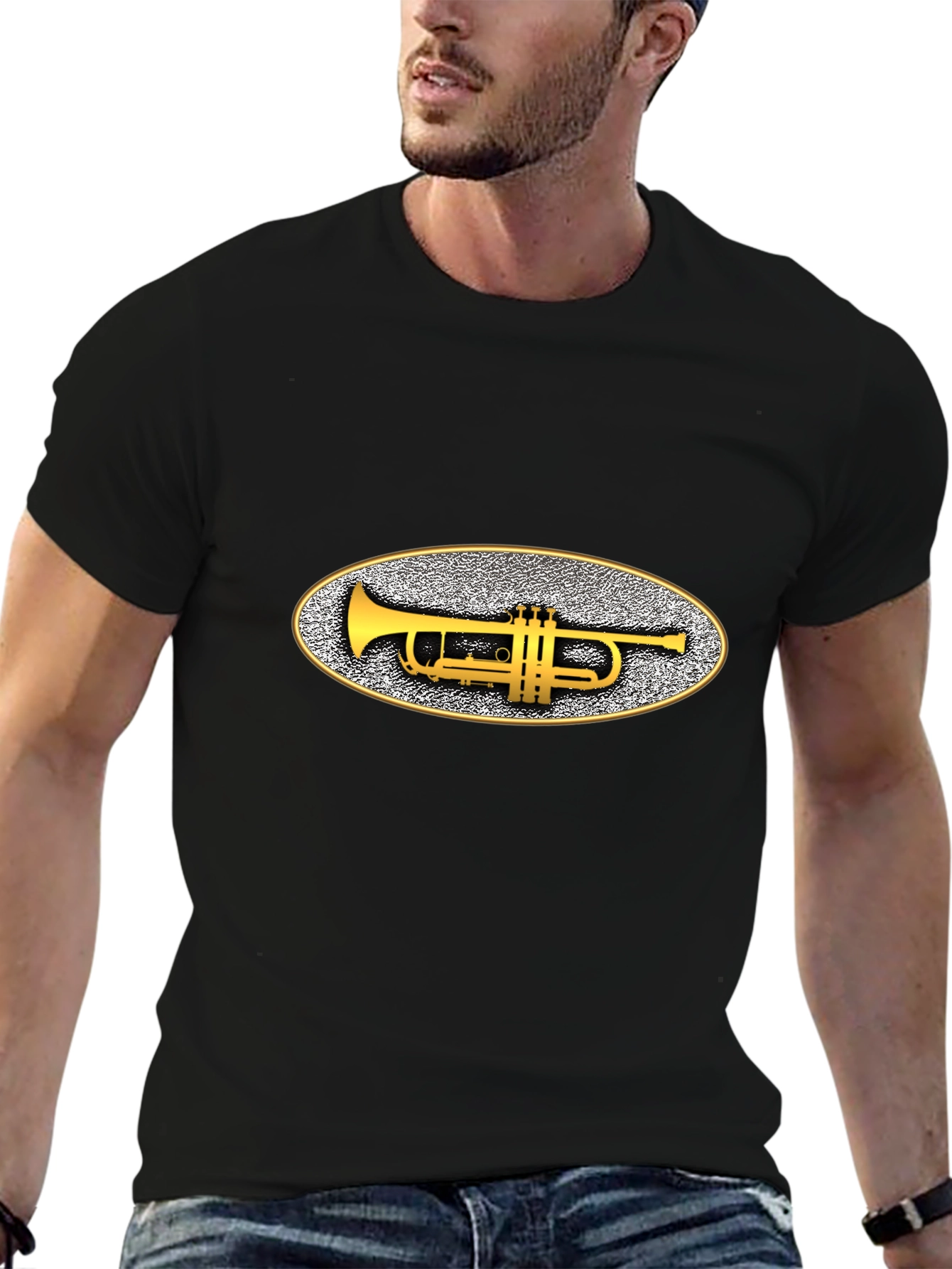 Trumpet Graphic Black T-Shirt